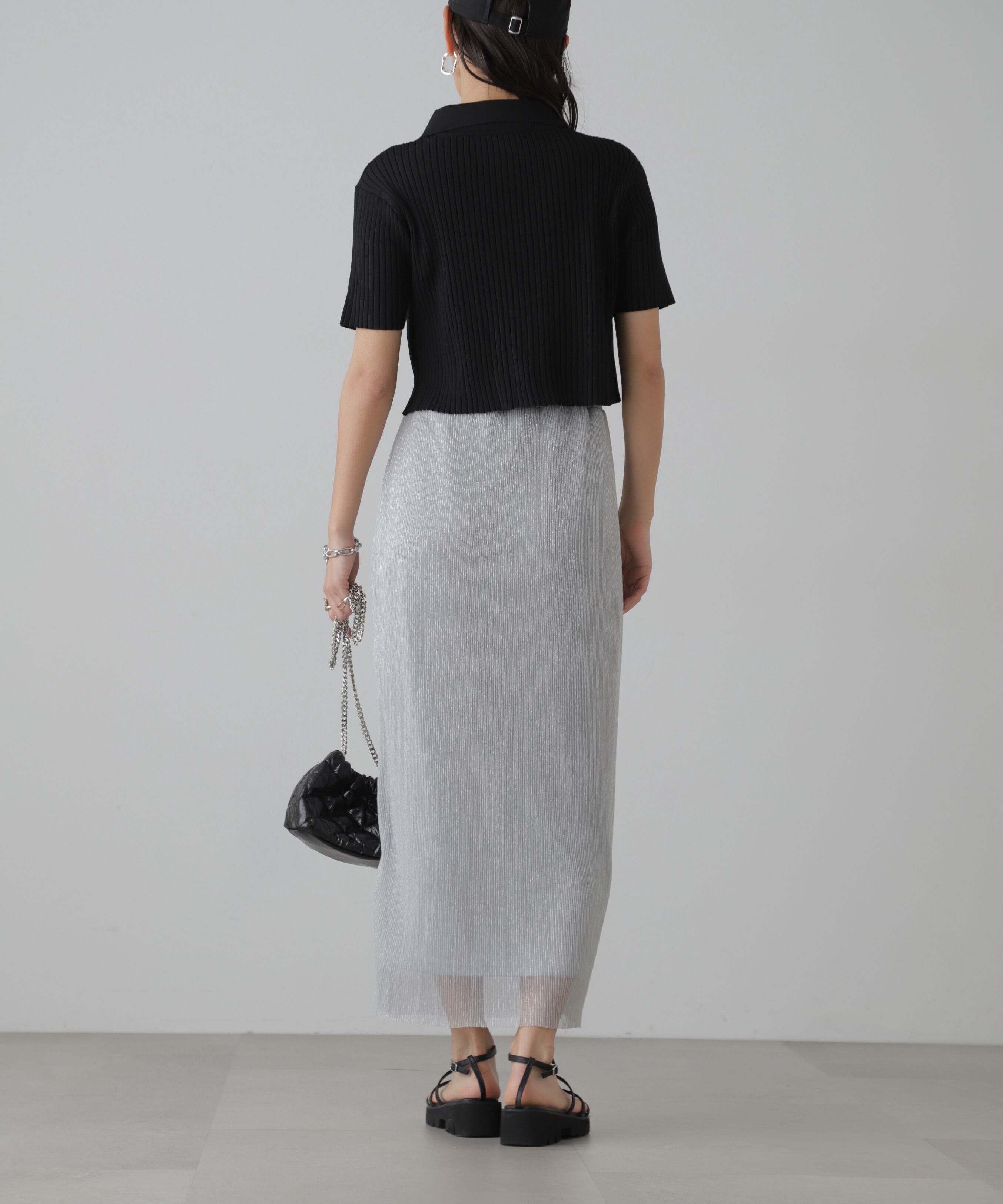  「ラメプリーツナロースカート」|スカート|