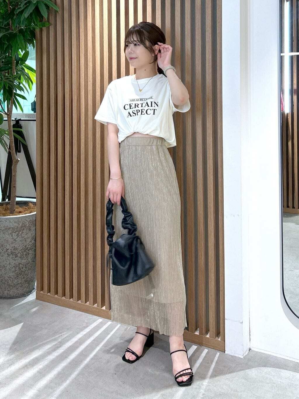  「ラメプリーツナロースカート」|スカート|