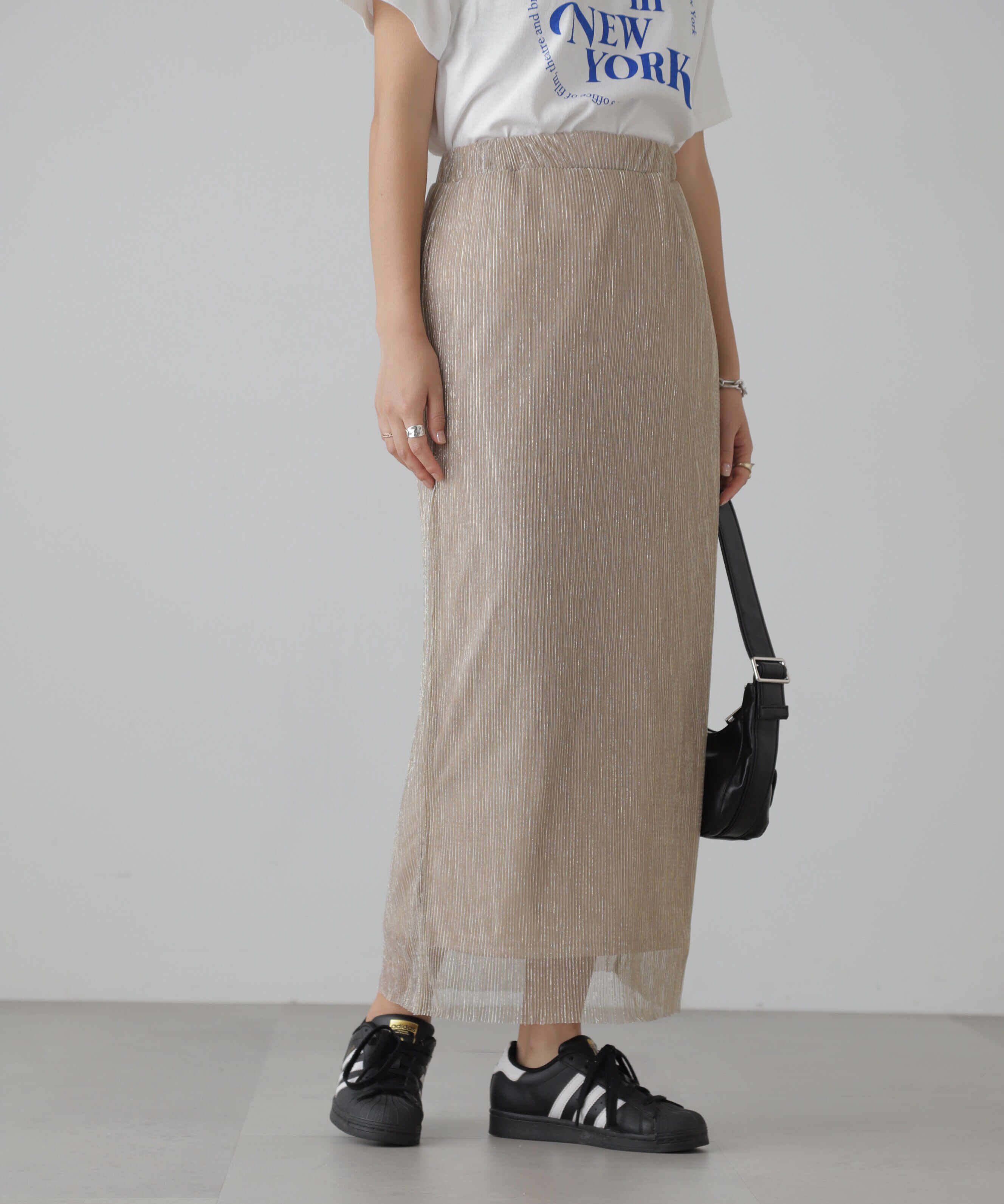  「ラメプリーツナロースカート」|スカート|