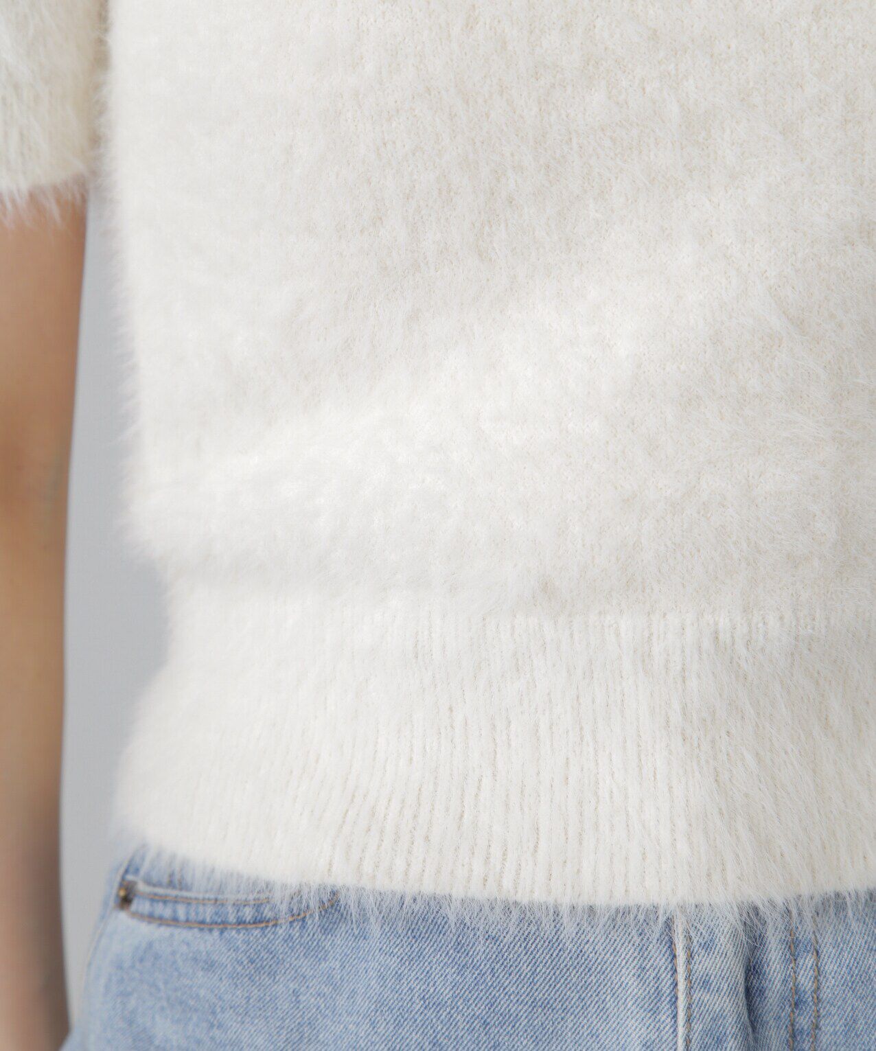  「シャギー半袖ニット」|ニット・セーター|