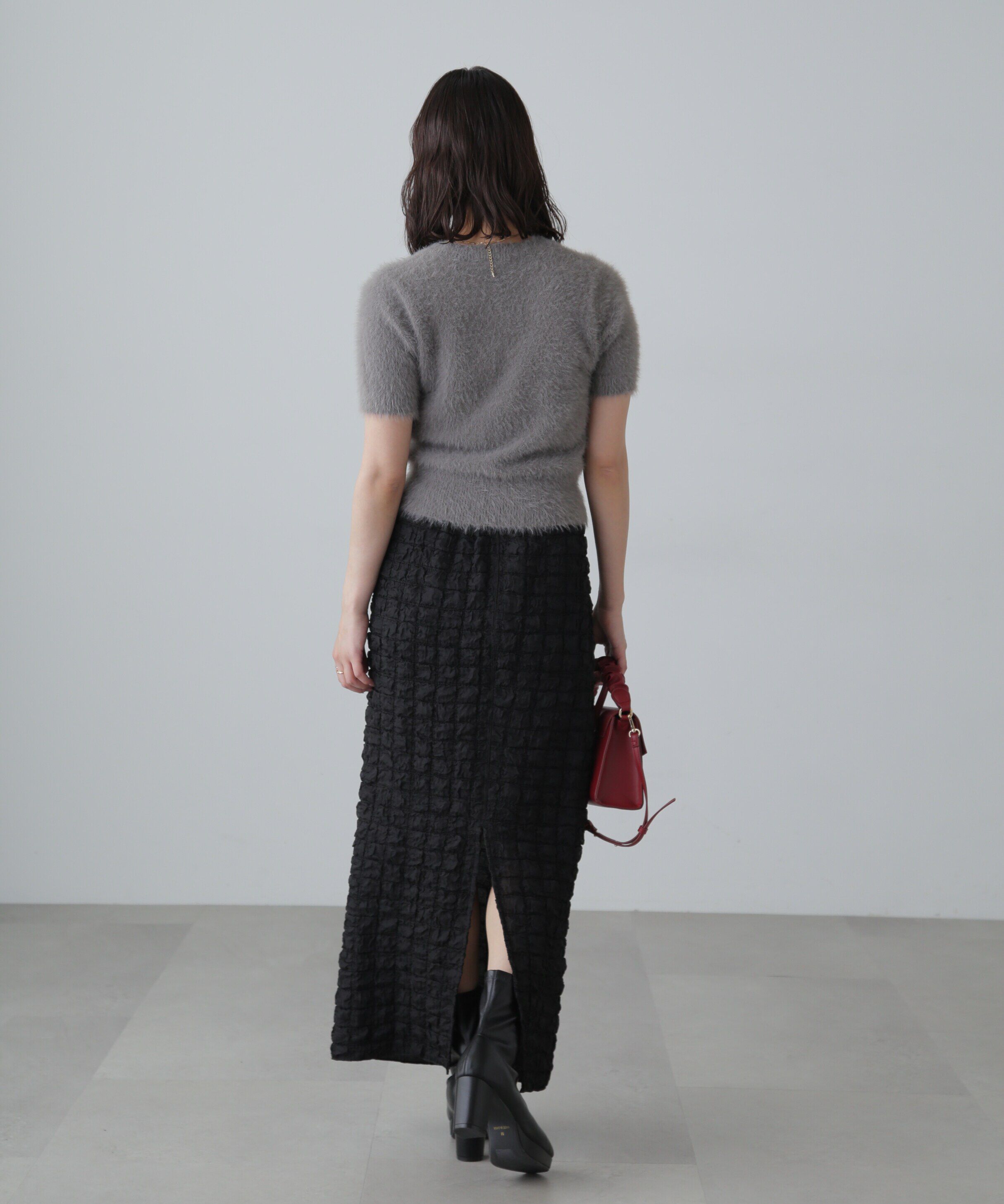  「シャギー半袖ニット」|ニット・セーター|