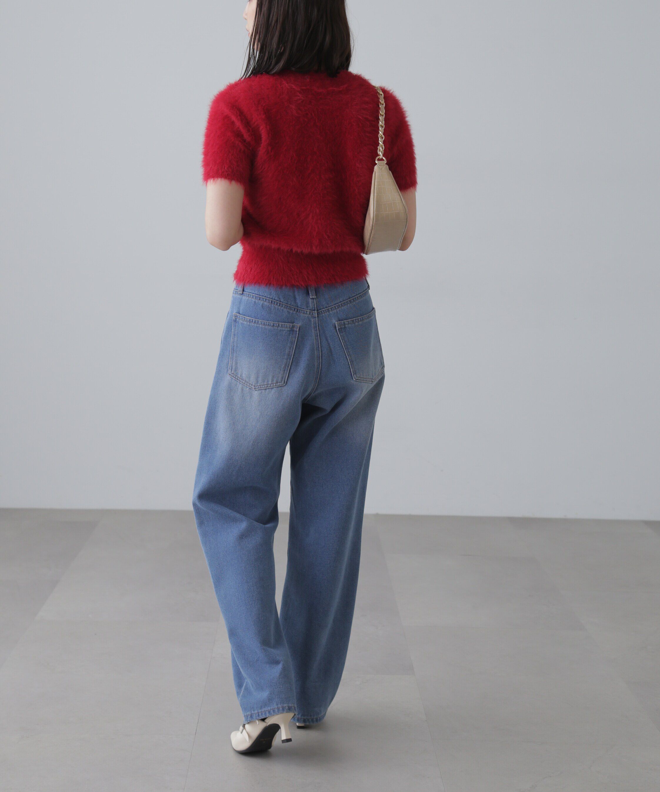  「シャギー半袖ニット」|ニット・セーター|