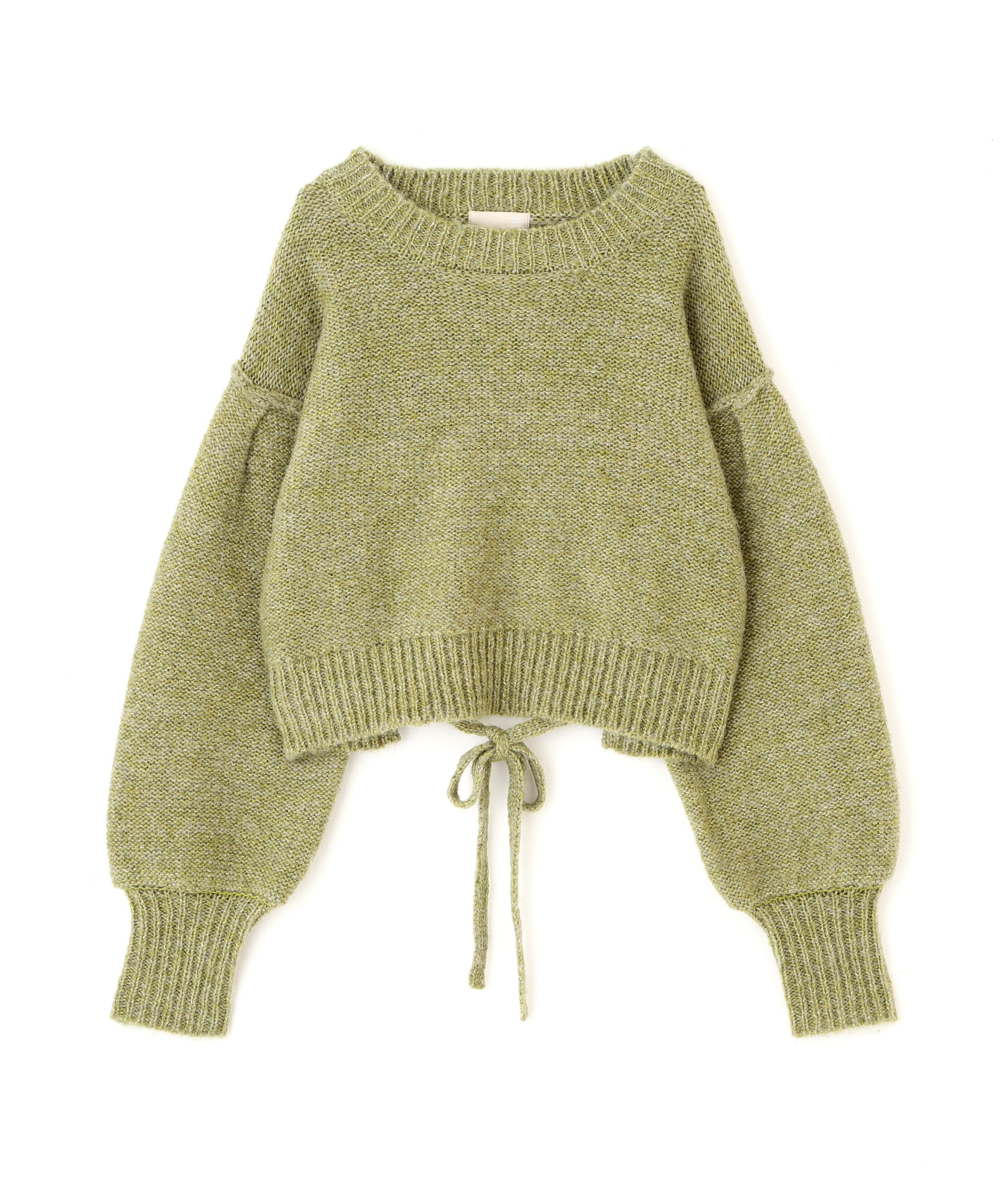  「バックリボンショート丈ニット」|ニット・セーター|