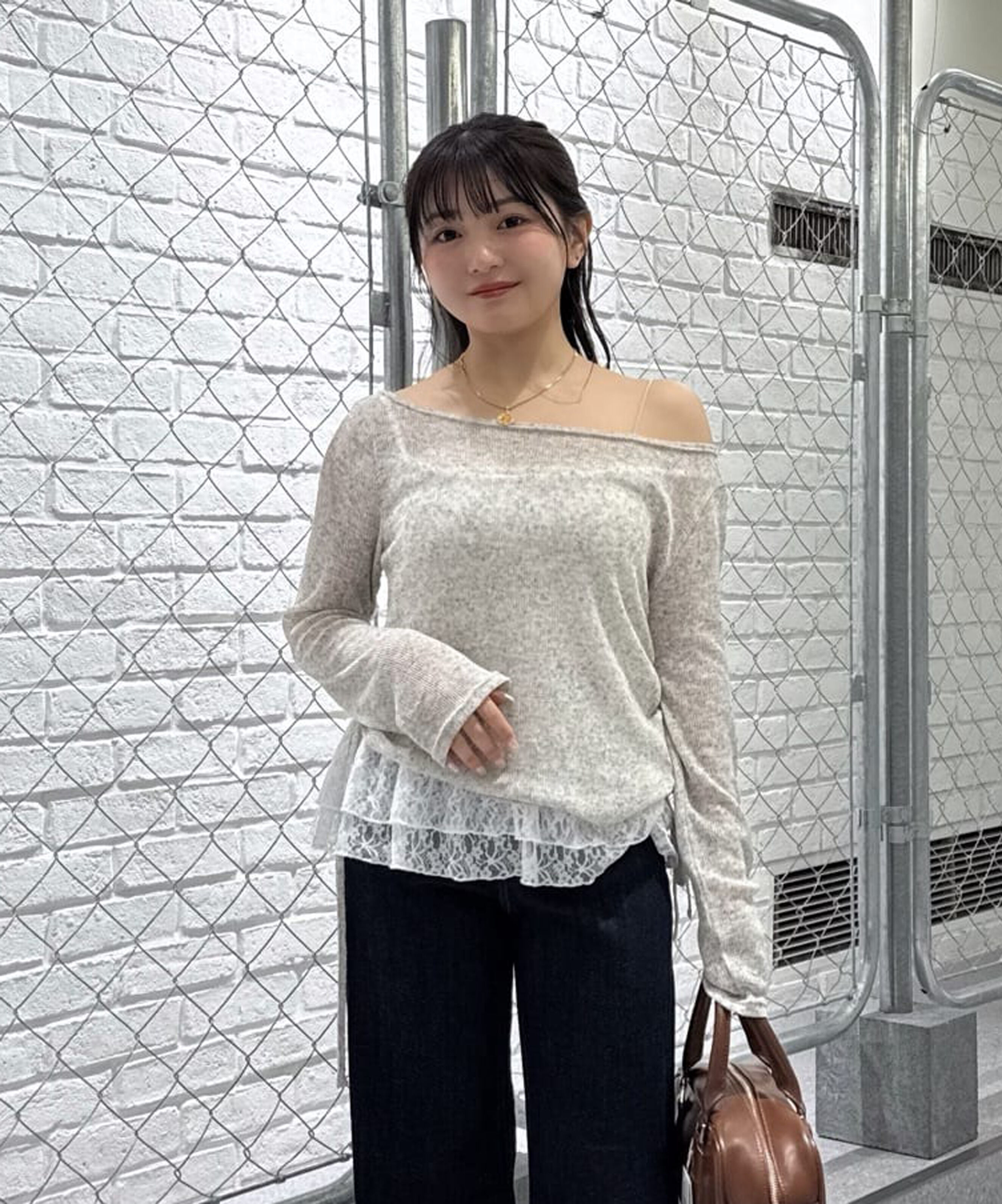  「メランジドロストレースティアードキャミセット」|Tシャツ・カットソー|オートミール