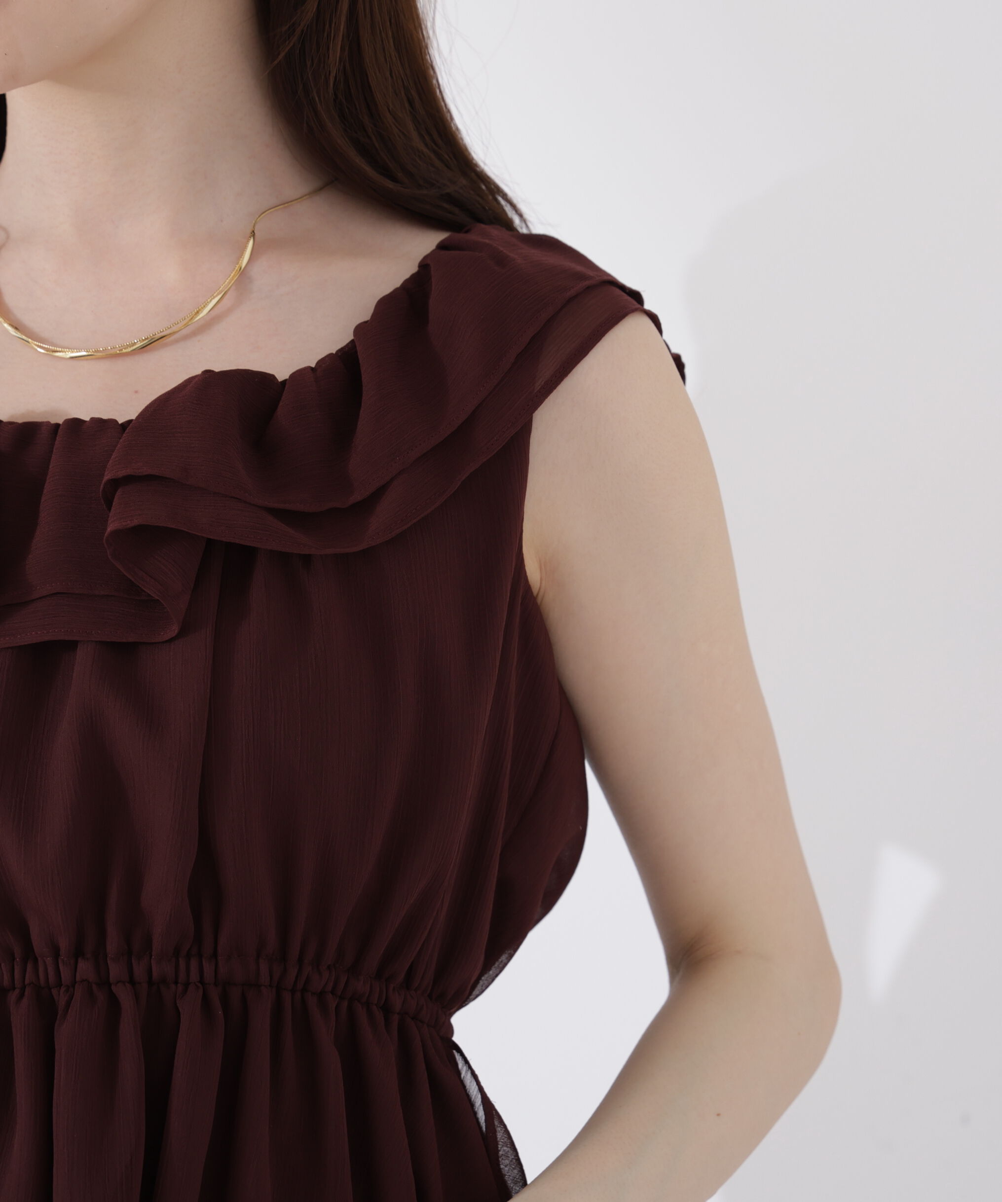 PROPORTION BODY DRESSING「＜ウォッシャブル＞フリルギャザーブラウス」|シャツ・ブラウス|