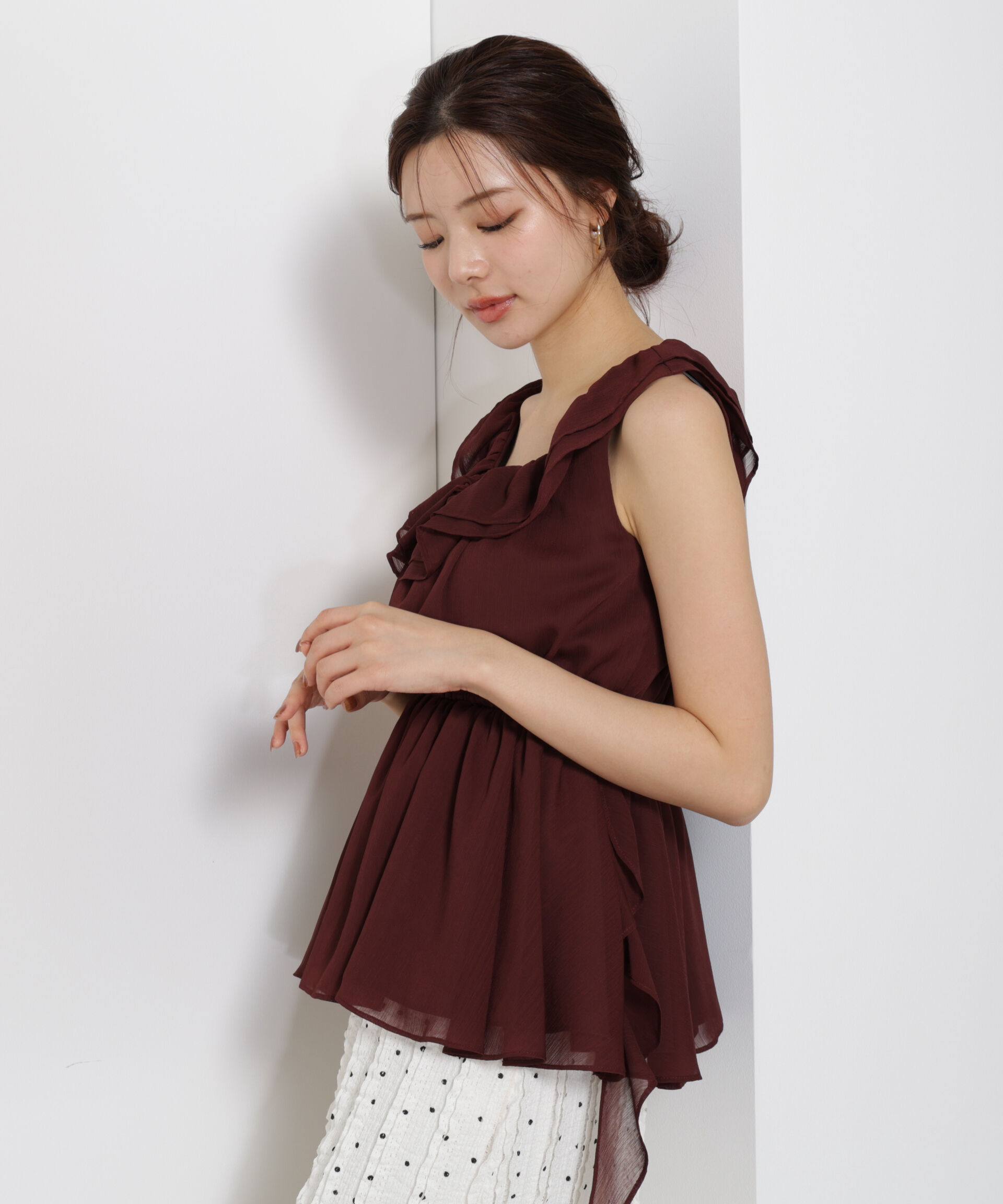 PROPORTION BODY DRESSING「＜ウォッシャブル＞フリルギャザーブラウス」|シャツ・ブラウス|