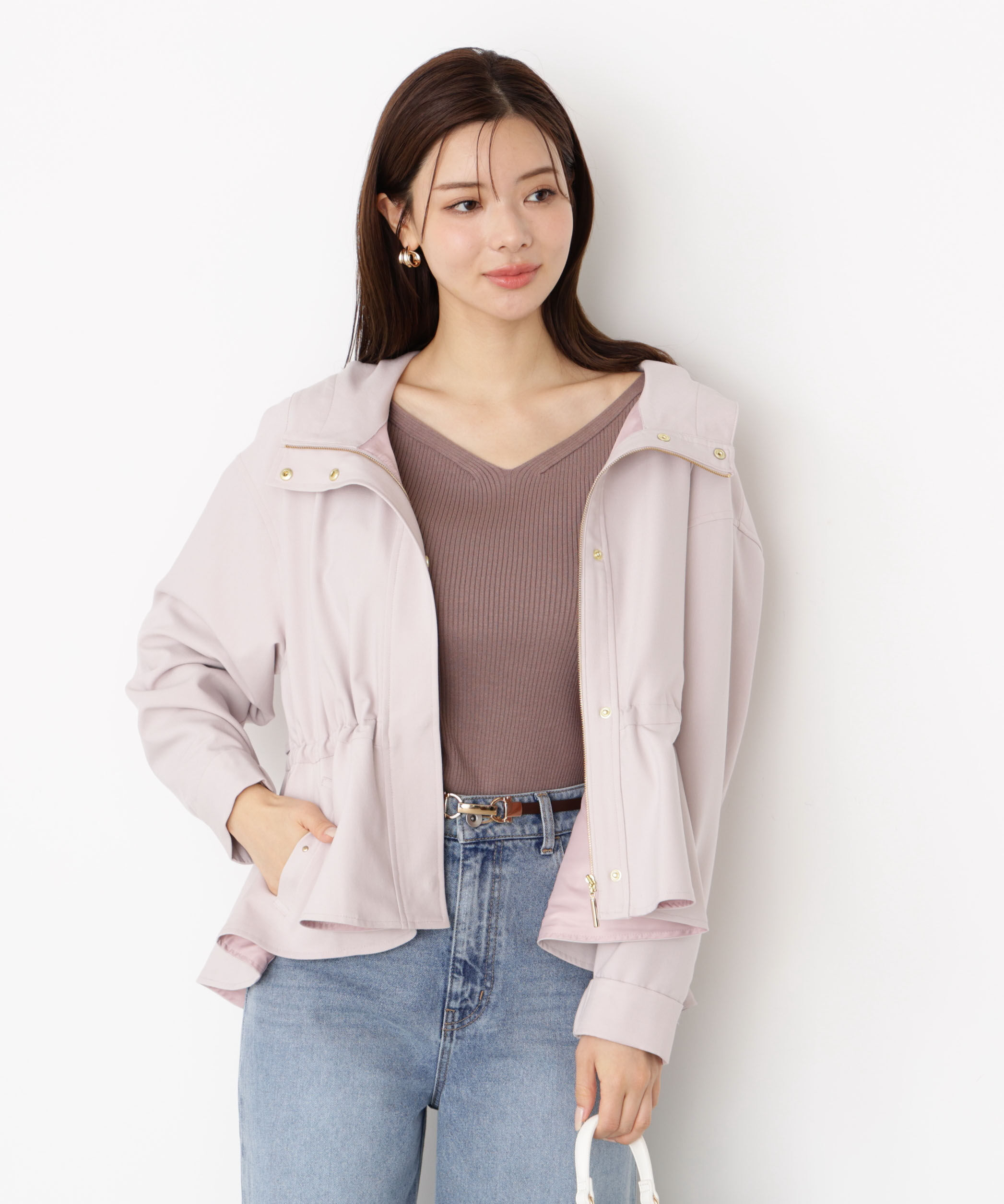 PROPORTION BODY DRESSING「＜ハンドウォッシャブル＞ハートネック部分シアースリーブニット 25AW」|ニット・セーター|