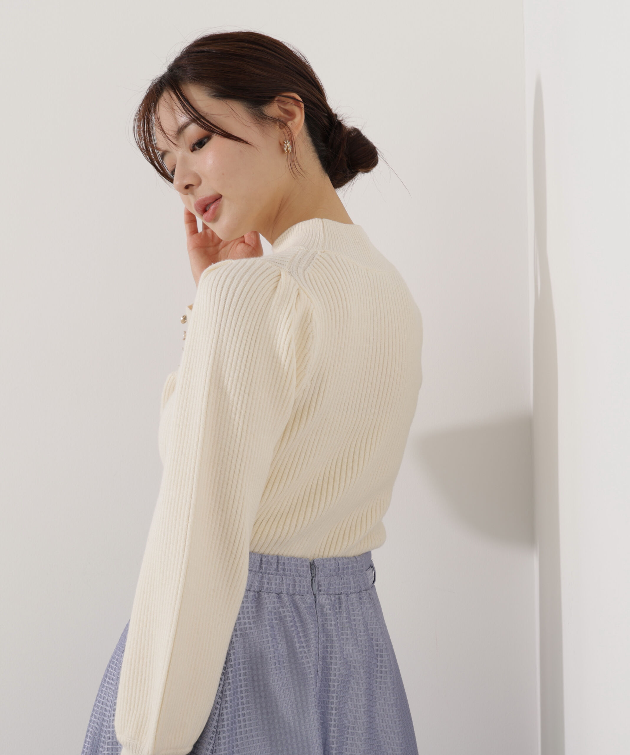 PROPORTION BODY DRESSING「ハイネックボリュームスリーブニット」|ニット・セーター|