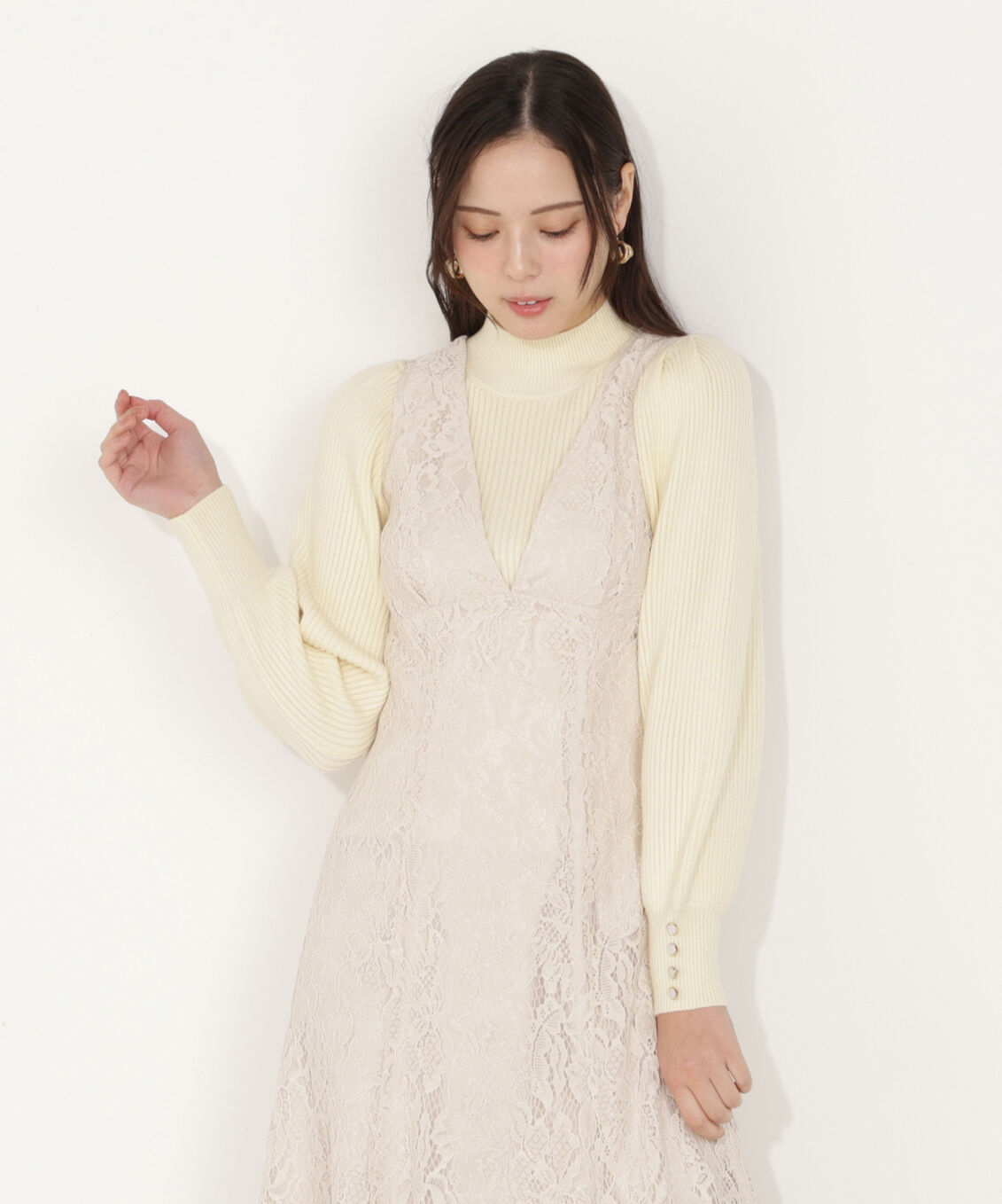 PROPORTION BODY DRESSING「ハイネックボリュームスリーブニット」|ニット・セーター|