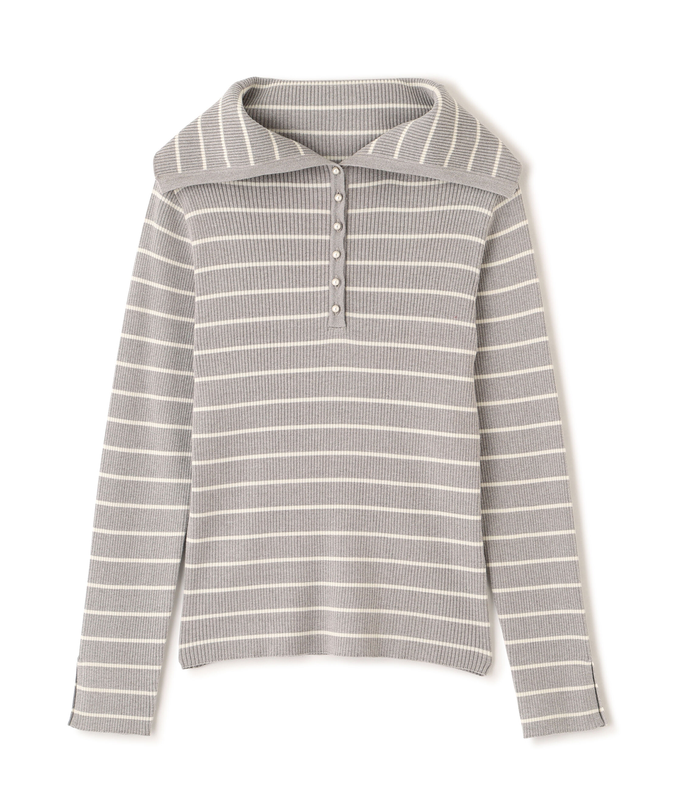 PROPORTION BODY DRESSING「〈a/mie〉ビッグカラーリブニット　　26SS」|カーディガン|