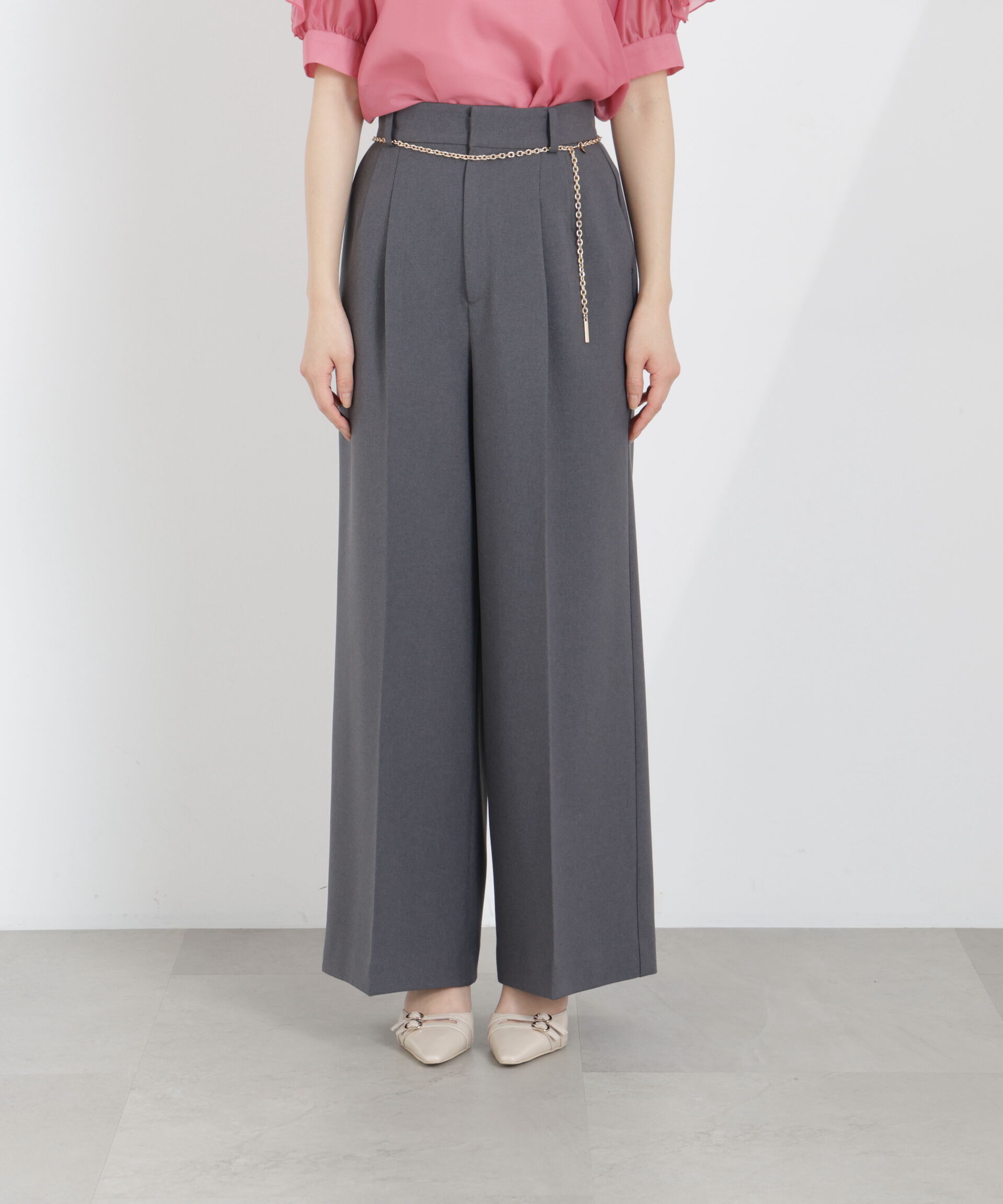 PROPORTION BODY DRESSING「チェーン付きワイドパンツ　26SS」|その他|