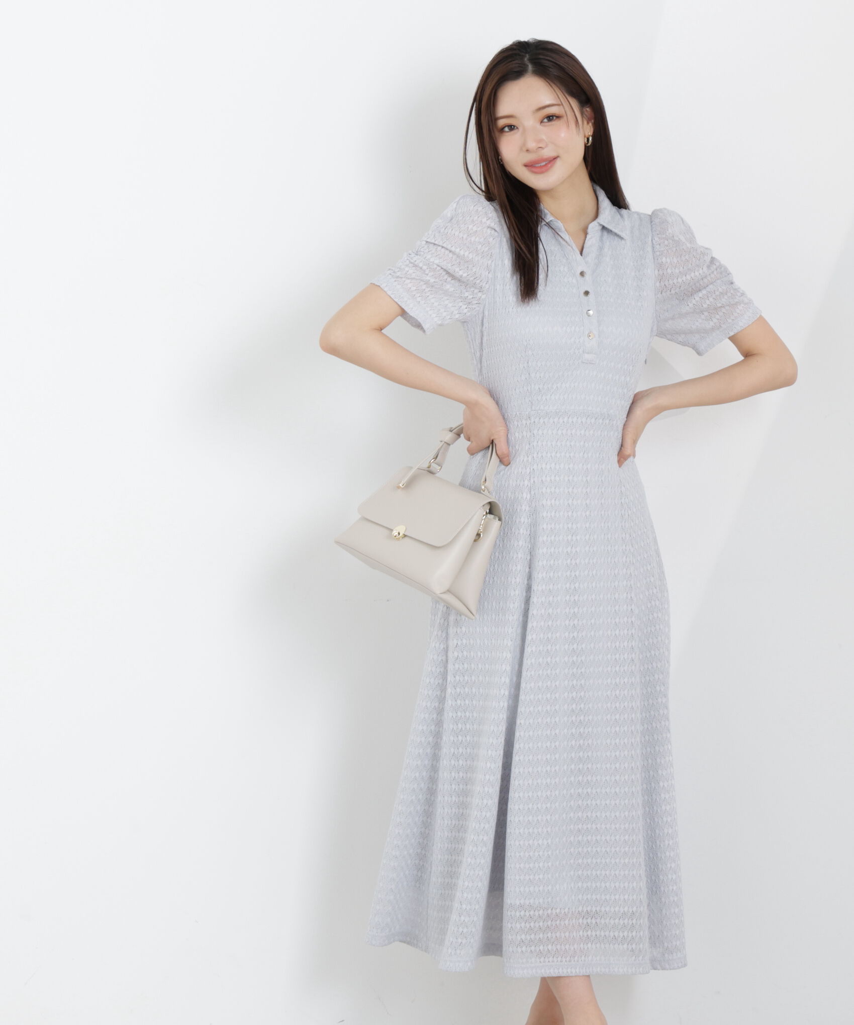 PROPORTION BODY DRESSING「ストレッチレース襟付きワンピース　26SS」|ワンピース|