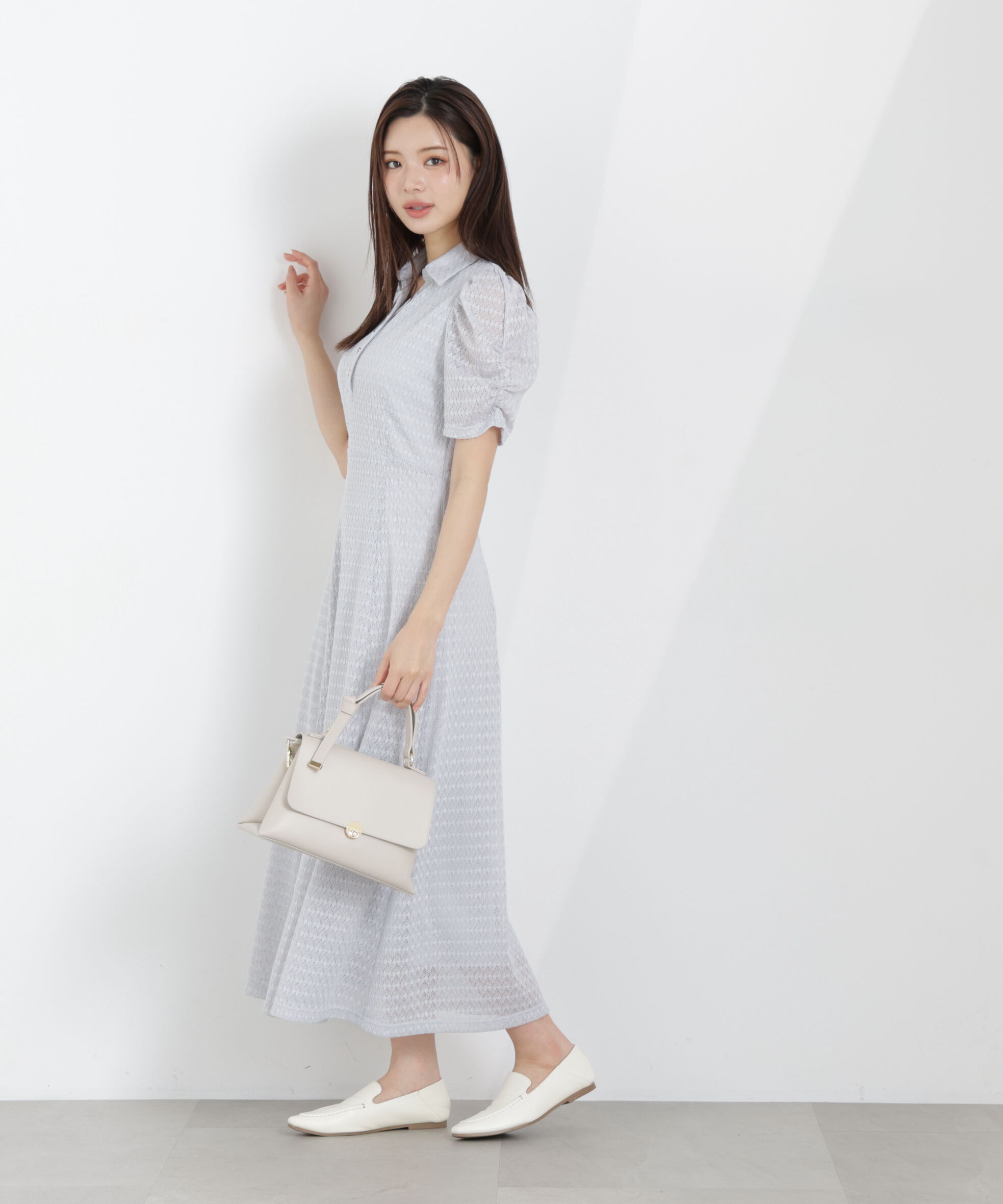 PROPORTION BODY DRESSING「ストレッチレース襟付きワンピース　26SS」|ワンピース|