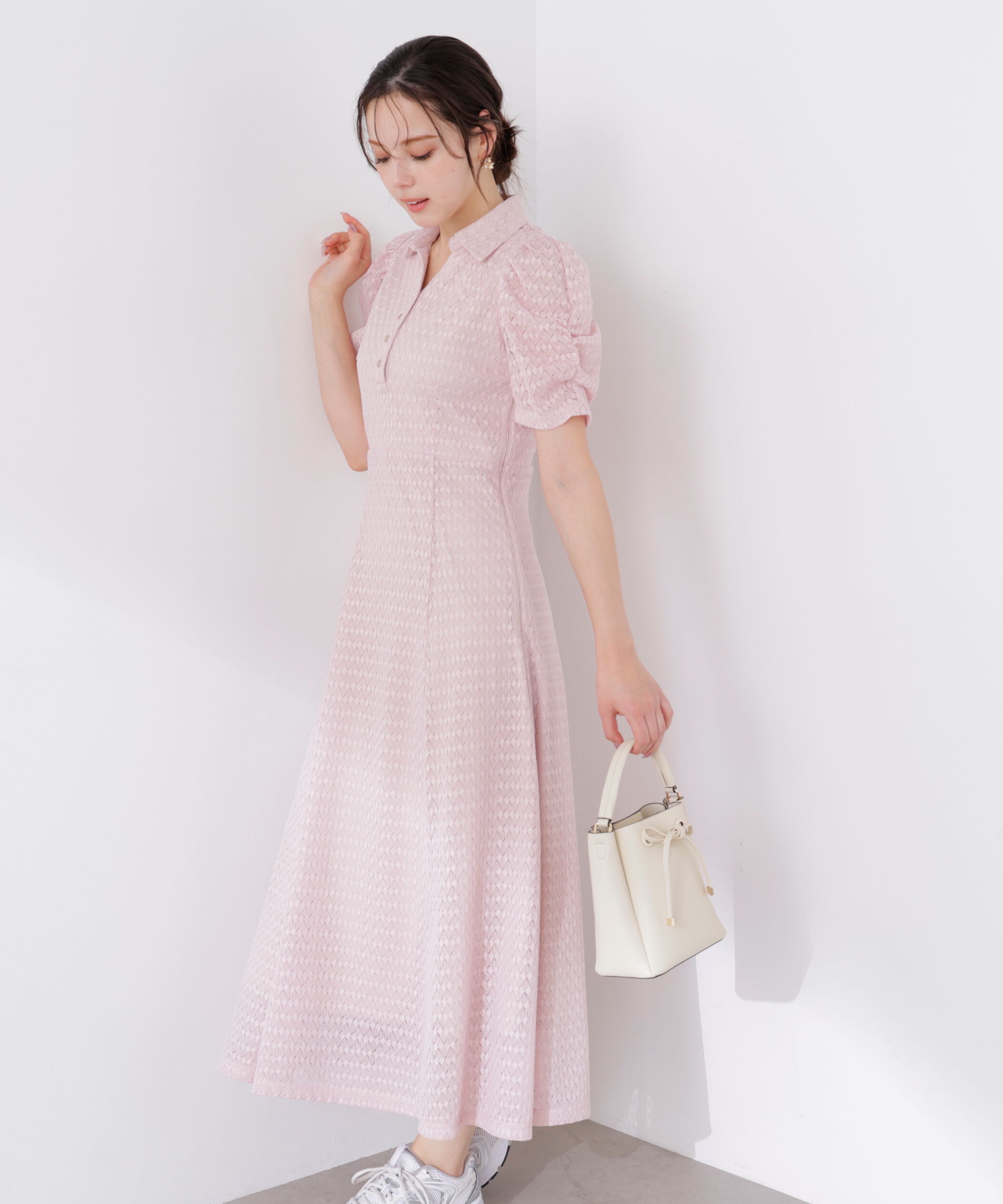 PROPORTION BODY DRESSING「ストレッチレース襟付きワンピース　26SS」|ワンピース|