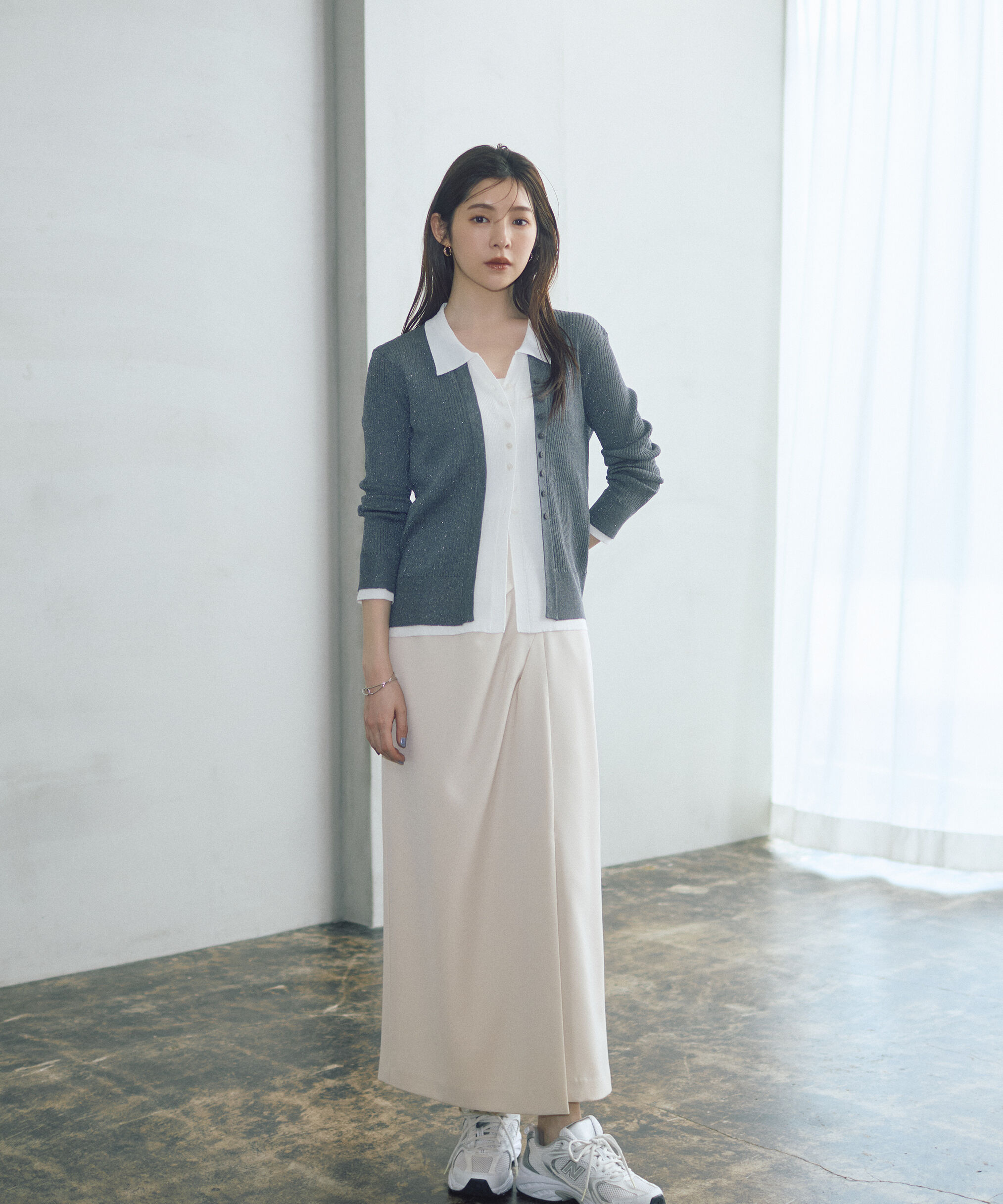 PROPORTION BODY DRESSING「＜今村朱里さんコラボ＞レイヤード風リブニット 26SS」|ニット・セーター|