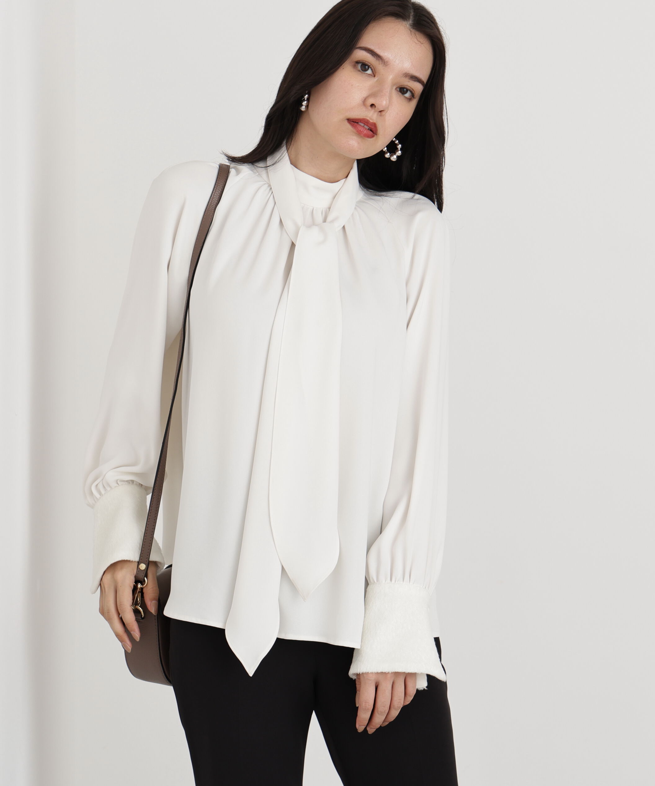  「◆ジャギーカフスリボンブラウス」|シャツ・ブラウス|