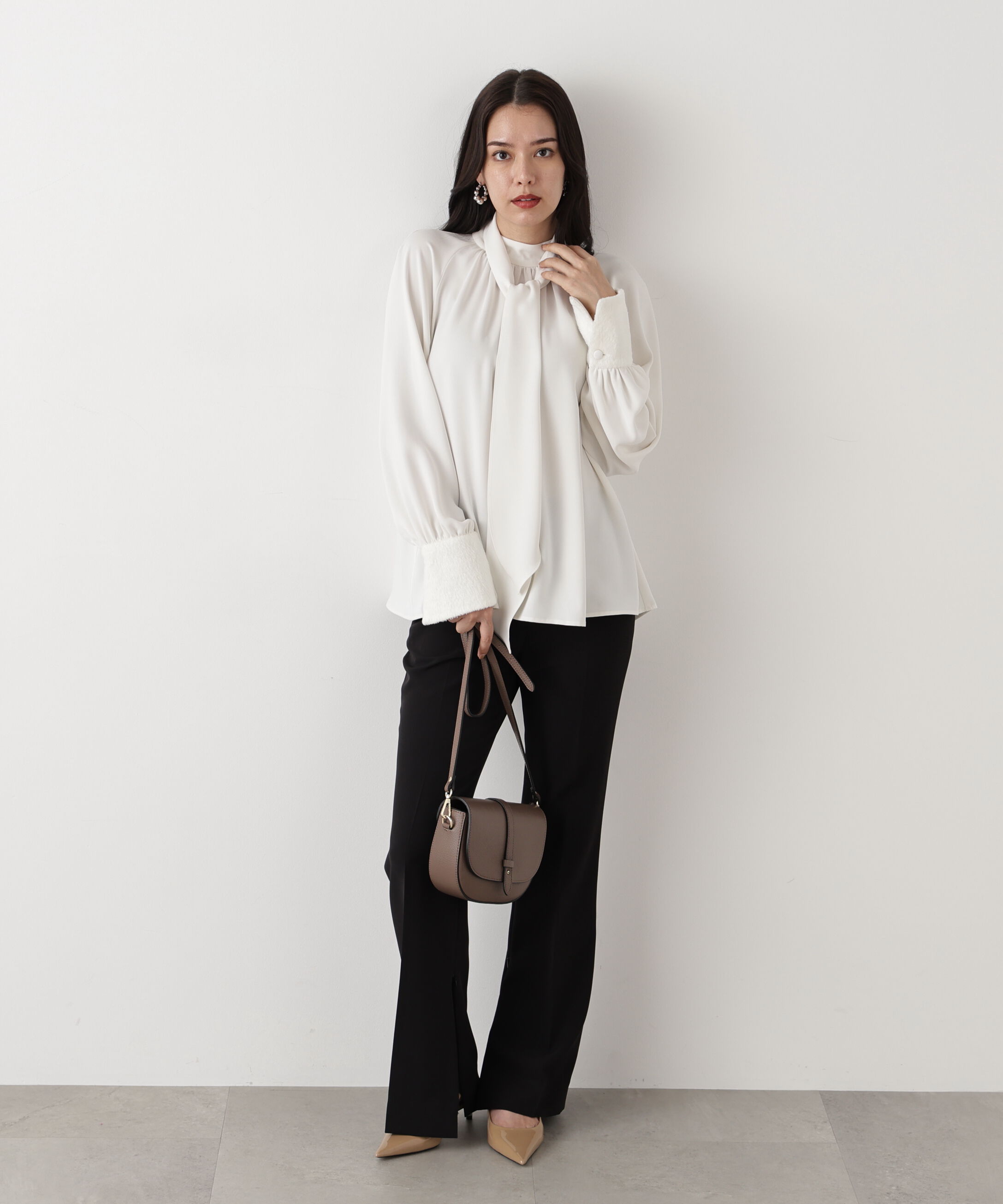  「◆ジャギーカフスリボンブラウス」|シャツ・ブラウス|