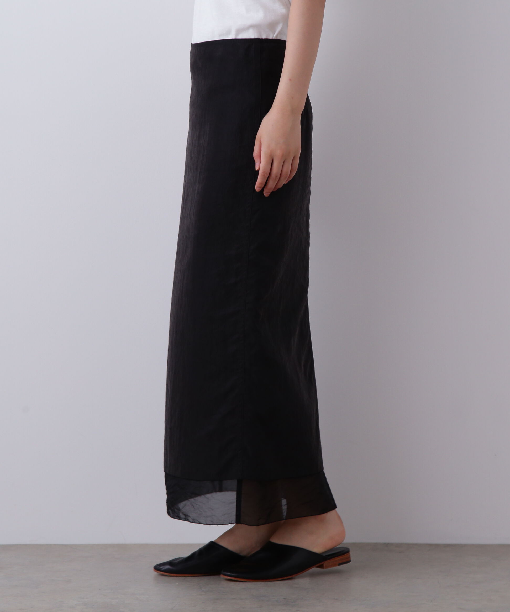 YLEVE 「YLEVE / FIBRIL LAYERED SKIRT」|スカート|