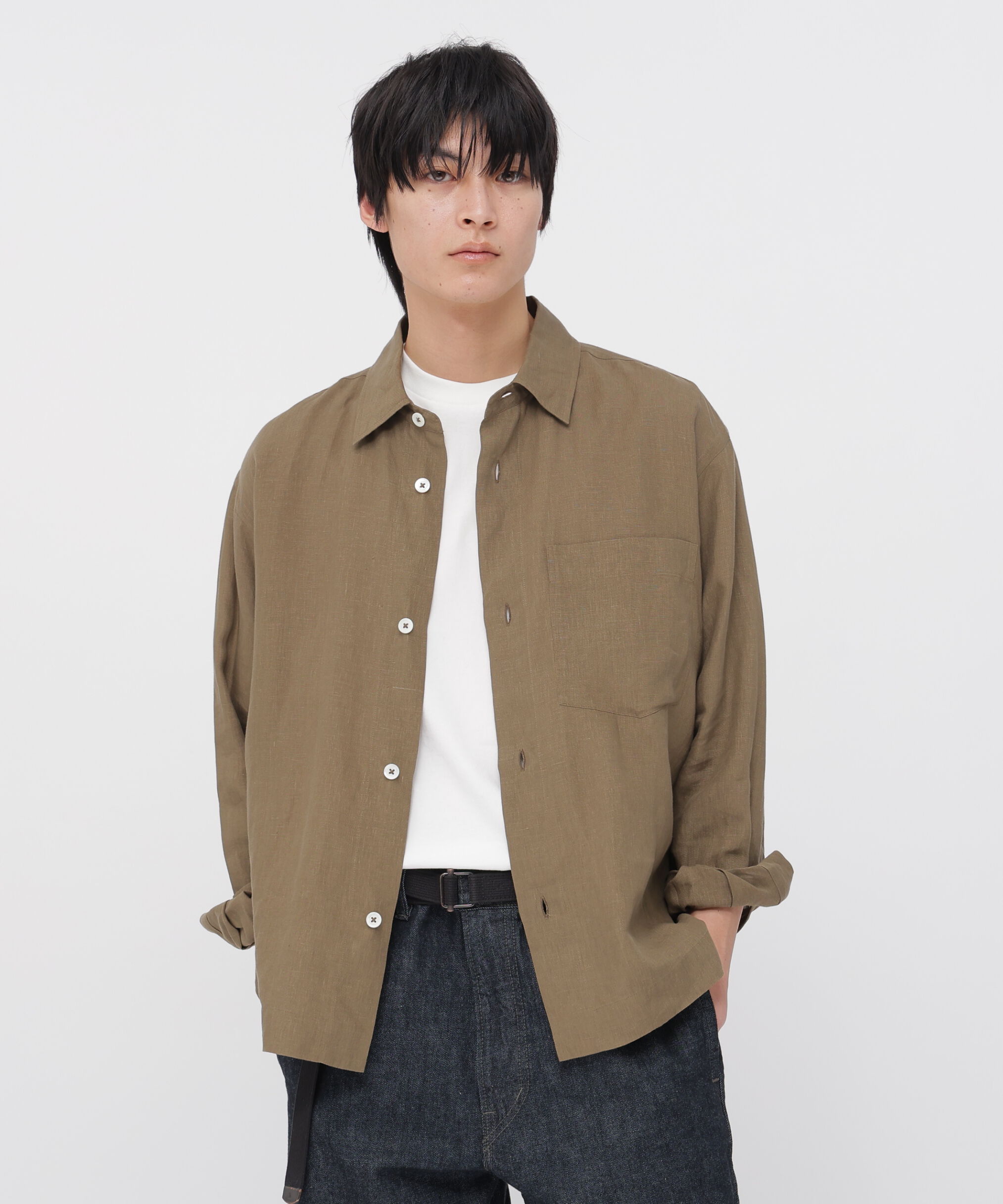 MARGARET HOWELL「SHIRTING LINEN SHIRT」|シャツ・ブラウス|STONE3