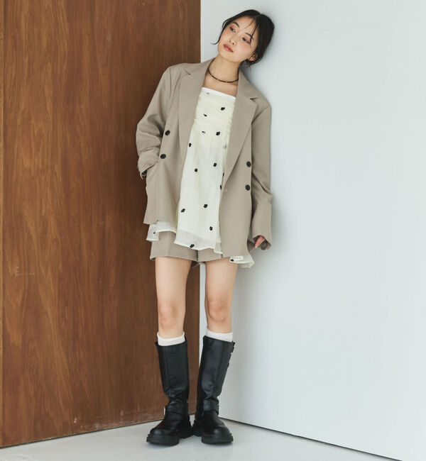 archives「花柄刺繍ミニキャミワンピース」|ワンピース|