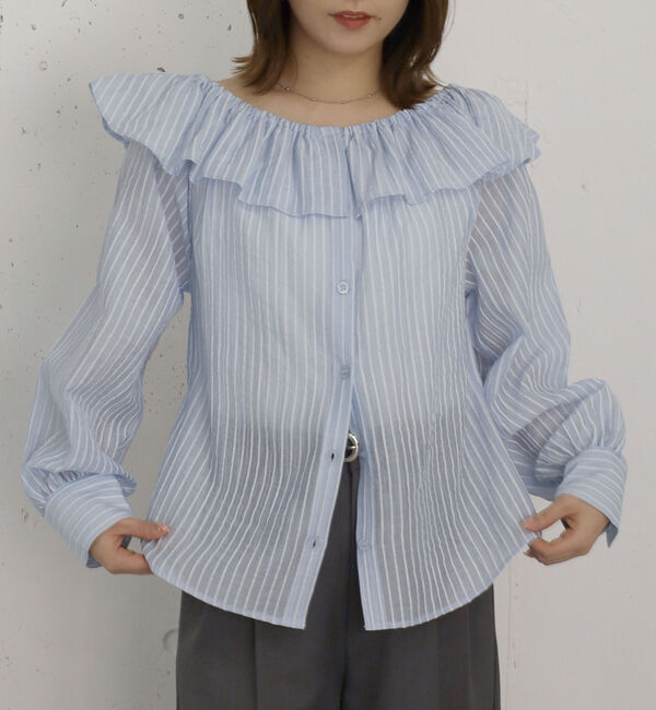 archives「シアーストライプオフショルＢＬ」|シャツ・ブラウス|