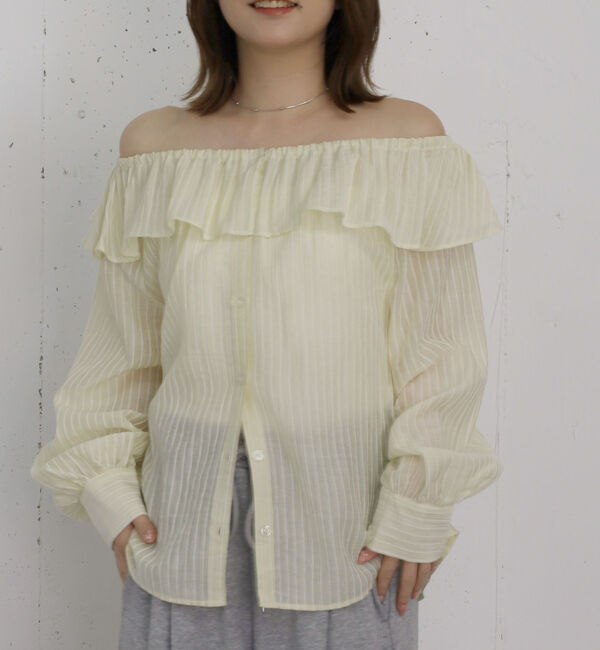 archives「シアーストライプオフショルＢＬ」|シャツ・ブラウス|