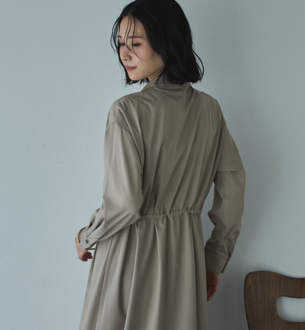 Doux archives「開襟ドロストシャツワンピース」|ワンピース|