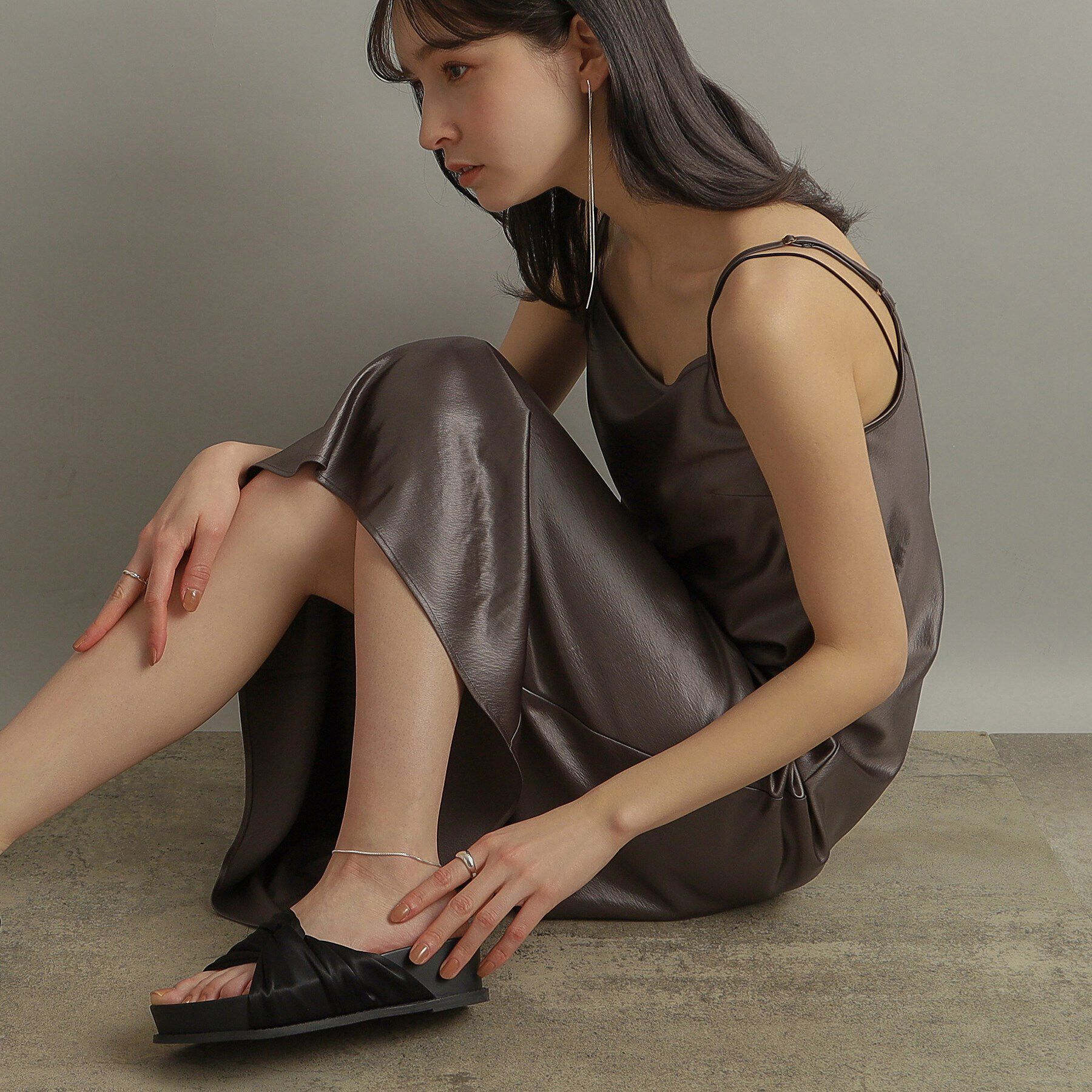 COCOSHNIK ONKITSCH「シルバー デザインチェーン ベネチアンアンクレット」|アンクレット|