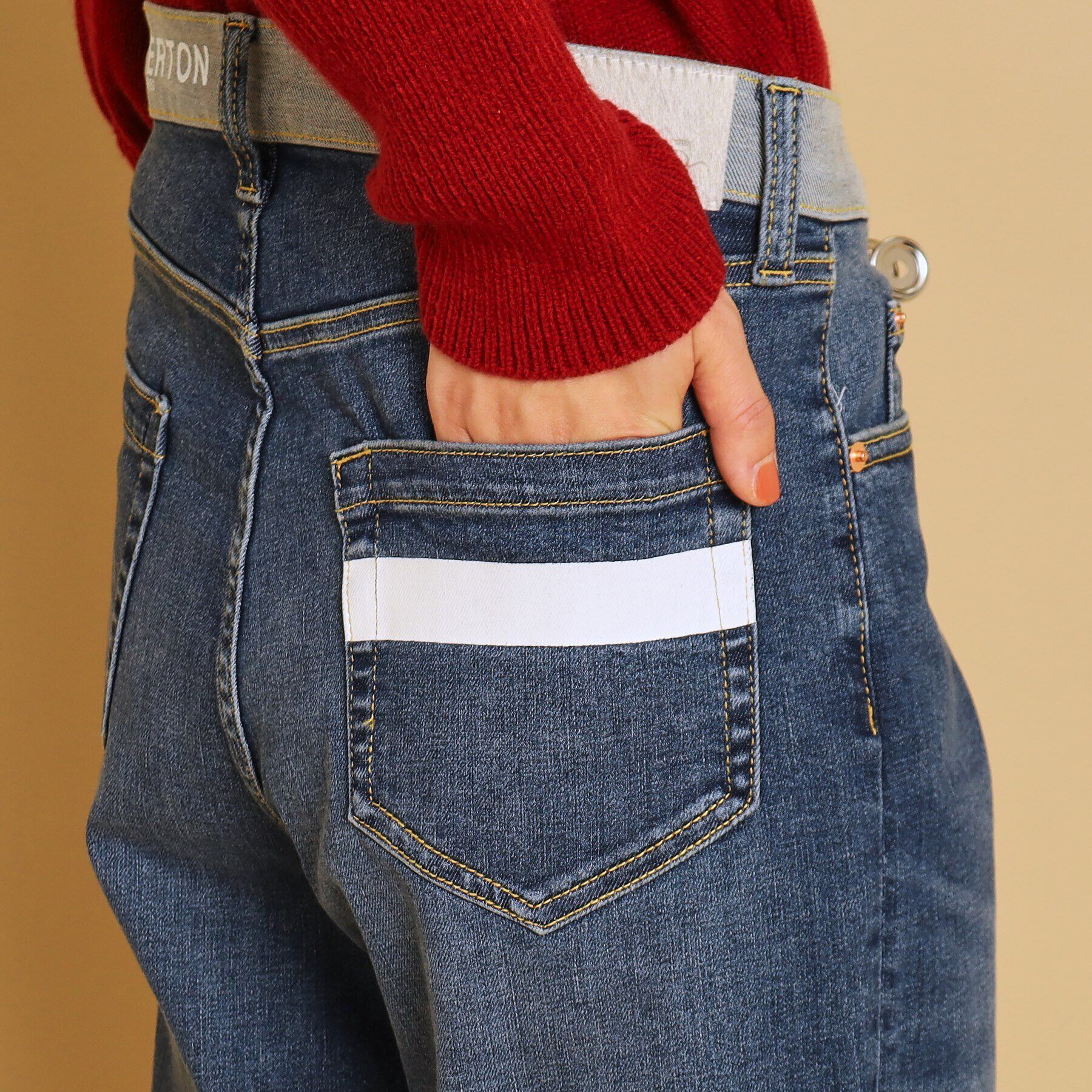 Dessin「【ユニセックス・洗える】テーパードストレッチデニム」|デニム|