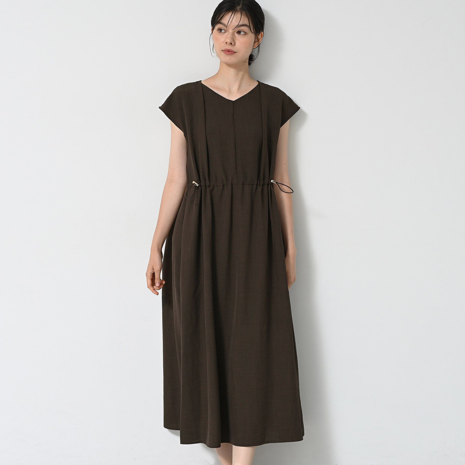 Dessin「【洗える】ウエストドロストリングワンピース」|ワンピース|