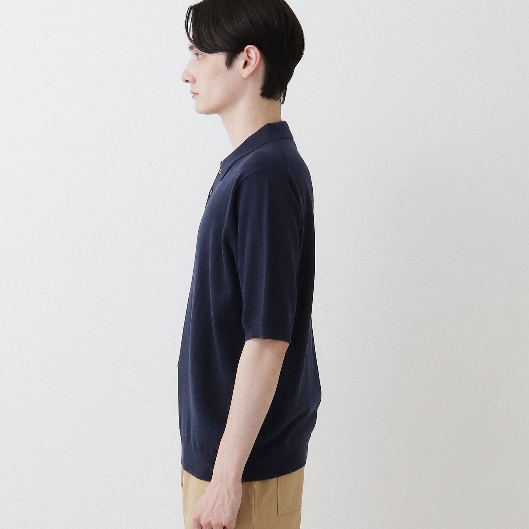 Dessin「【洗える】襟付き半袖ニット」|ニット・セーター|