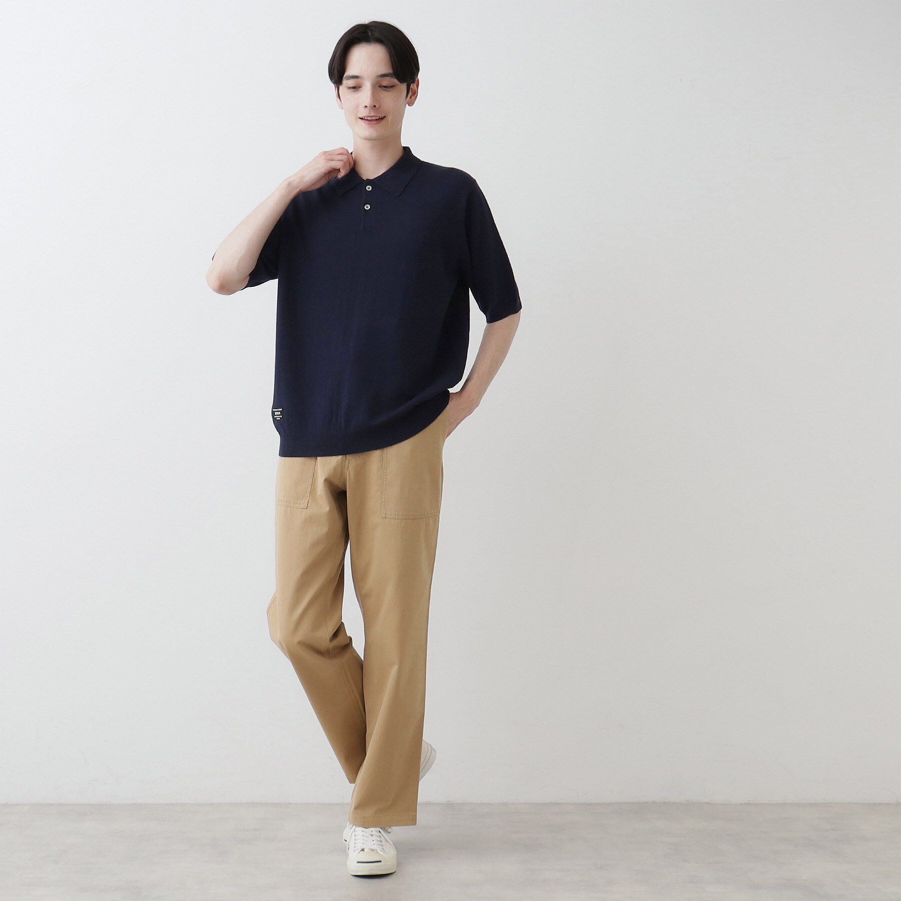 Dessin「【洗える】襟付き半袖ニット」|ニット・セーター|