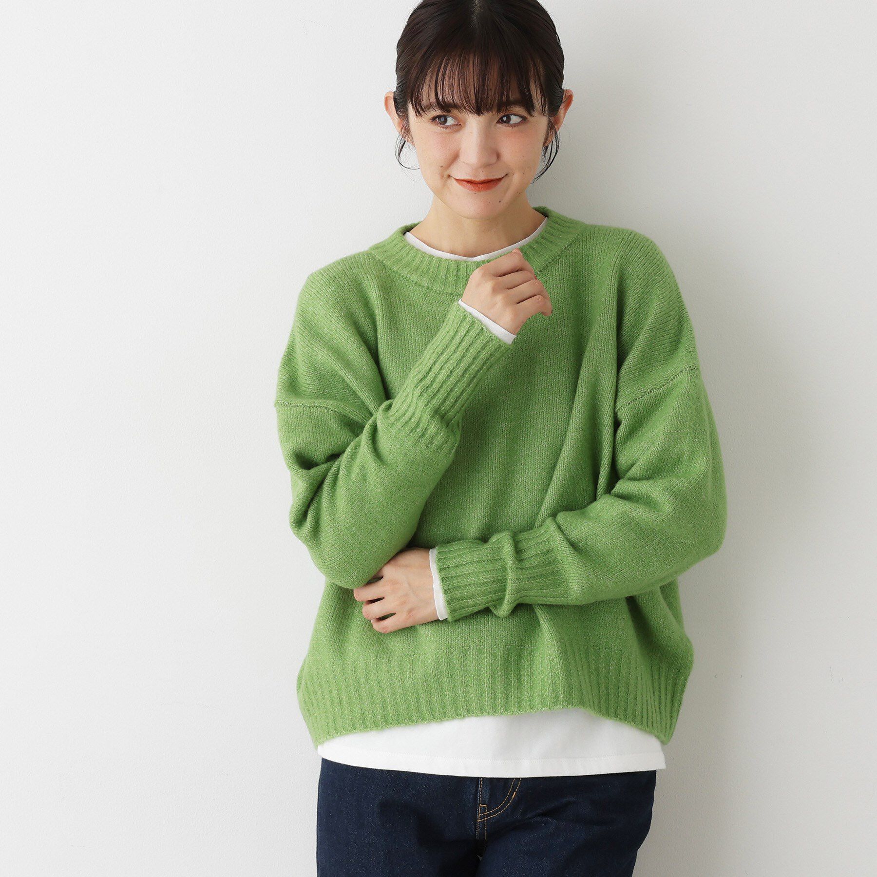 Dessin「【洗える】クルーネックワイドニット」|ニット・セーター|