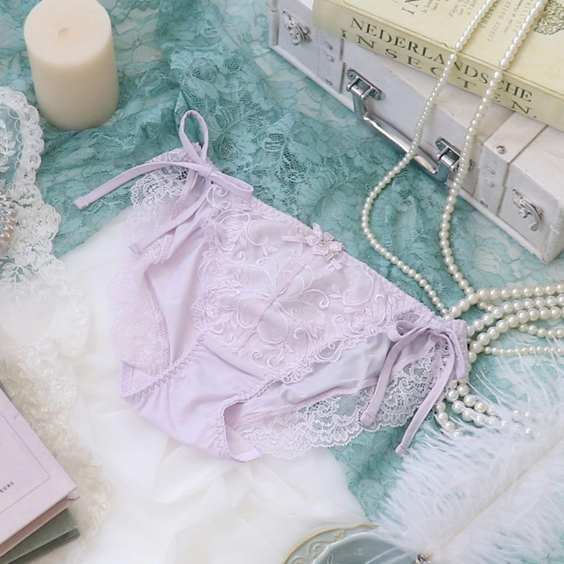 Risa Magli「マリッジ リボンショーツ」|インナー|パープル(080)