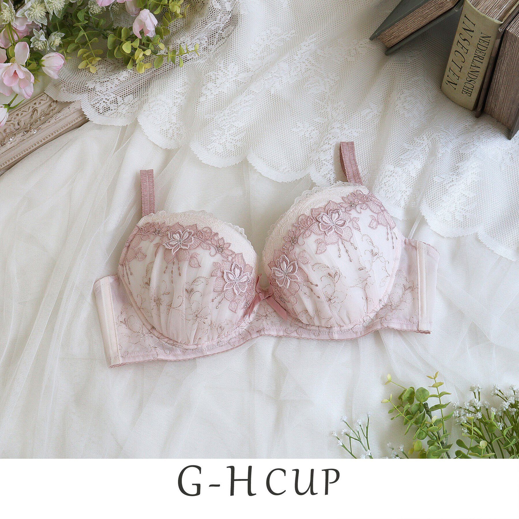 Risa Magli「マデリン ブラジャー（G-H）＜バストアップタイプ＞」|インナー|ピンク(071)