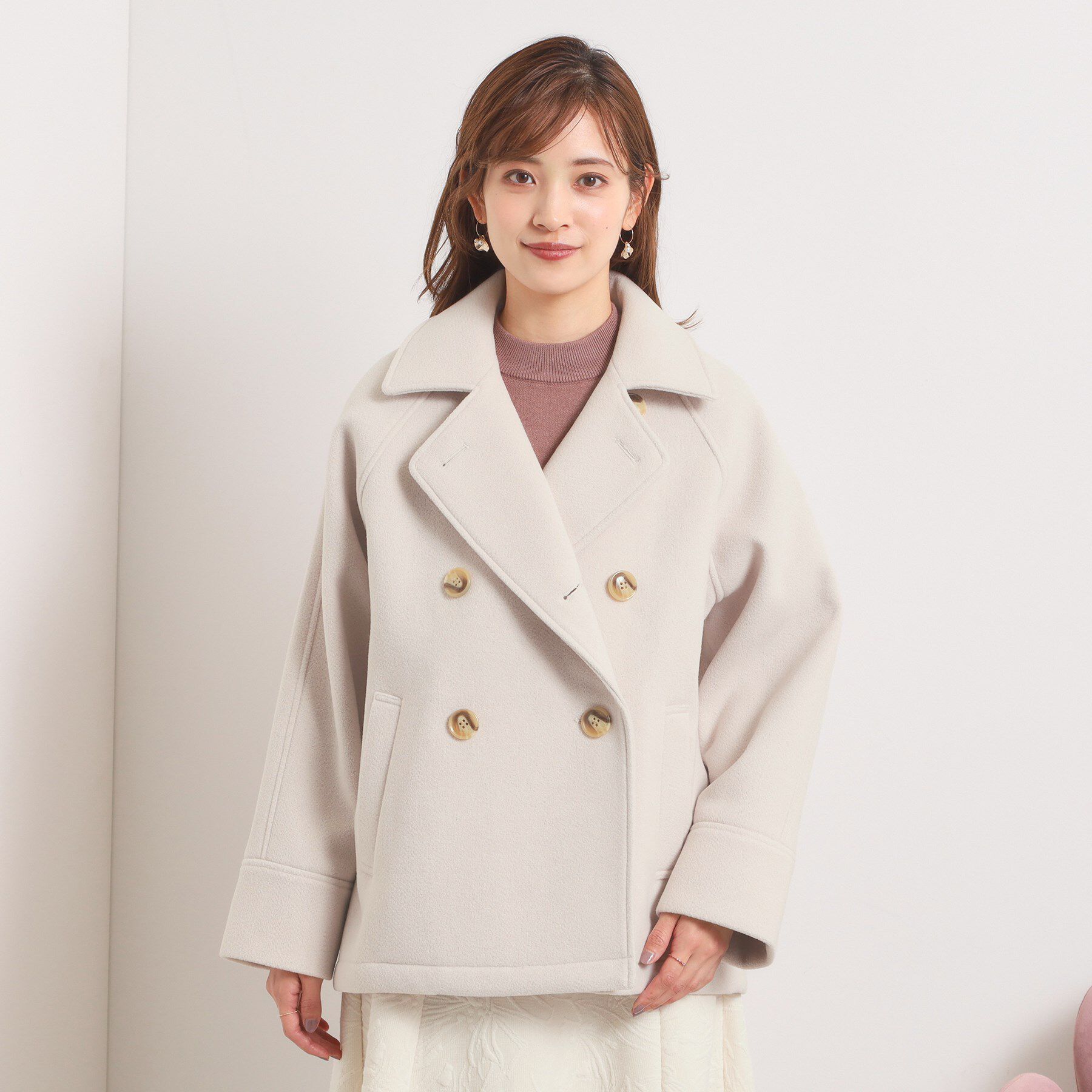 ITS&rsquo;DEMO「カットメルトンミドル丈コート」|ピーコート|