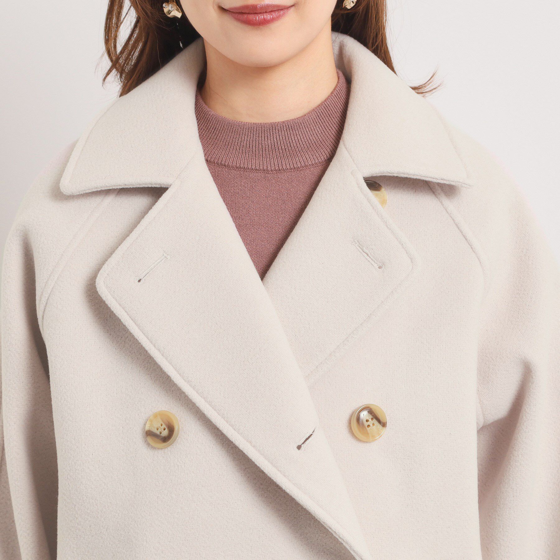 ITS&rsquo;DEMO「カットメルトンミドル丈コート」|ピーコート|