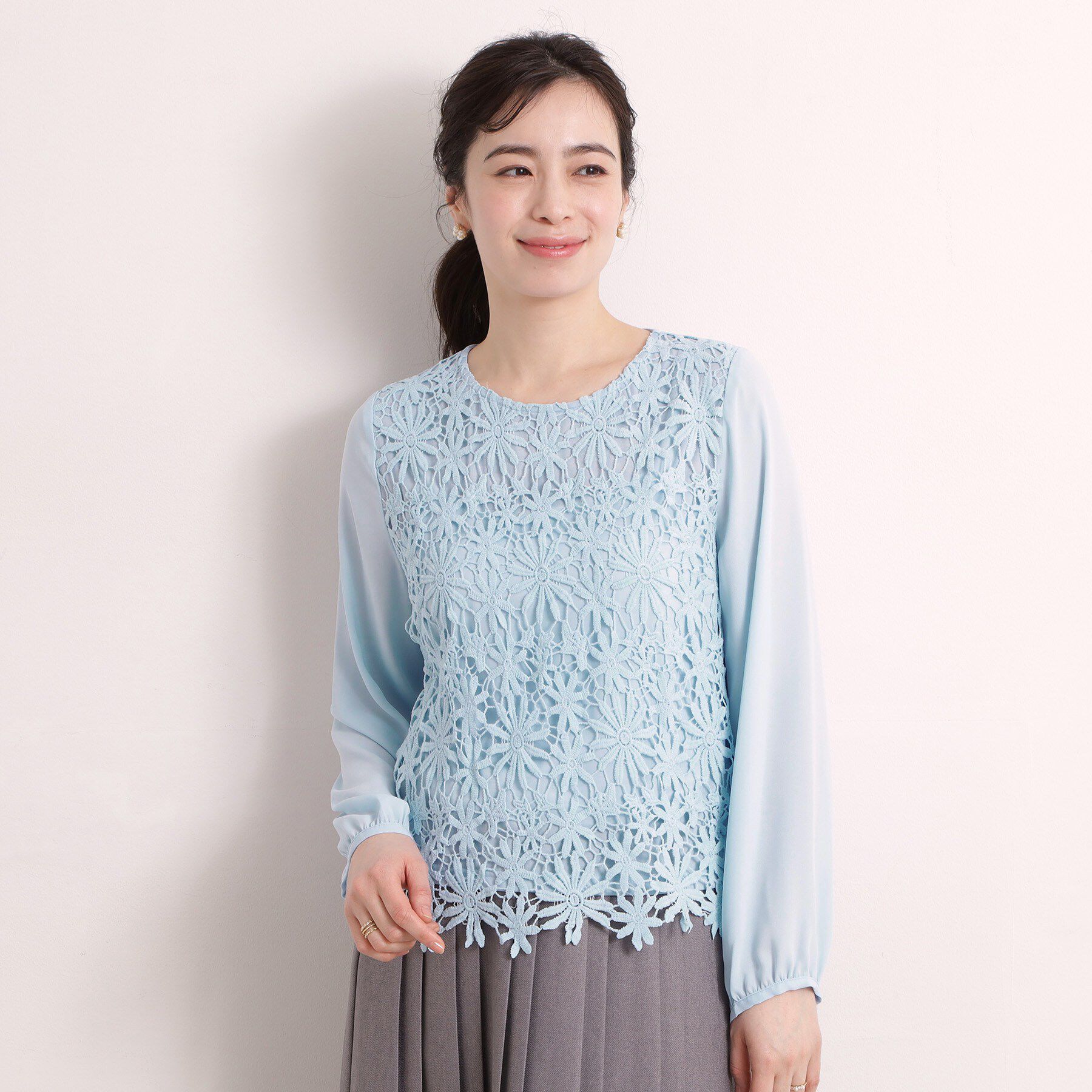 ITS&rsquo;DEMO「【洗濯機OK／入卒】フロントレースブラウス」|シャツ・ブラウス|