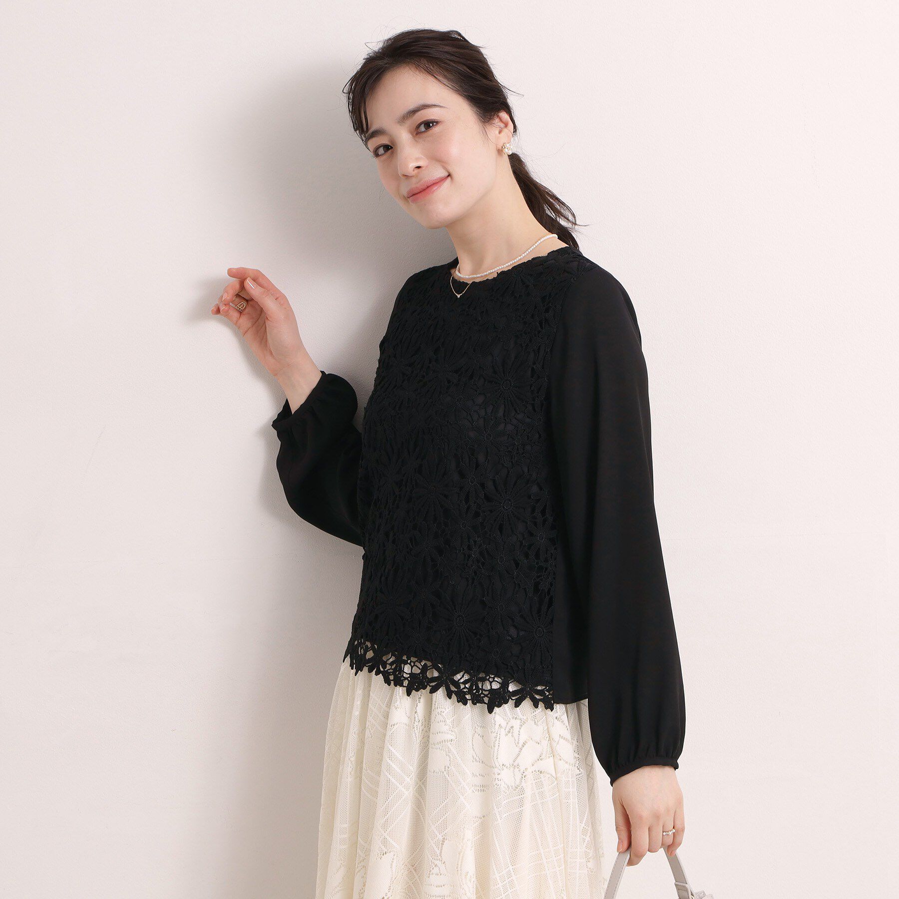 ITS&rsquo;DEMO「【洗濯機OK／入卒】フロントレースブラウス」|シャツ・ブラウス|