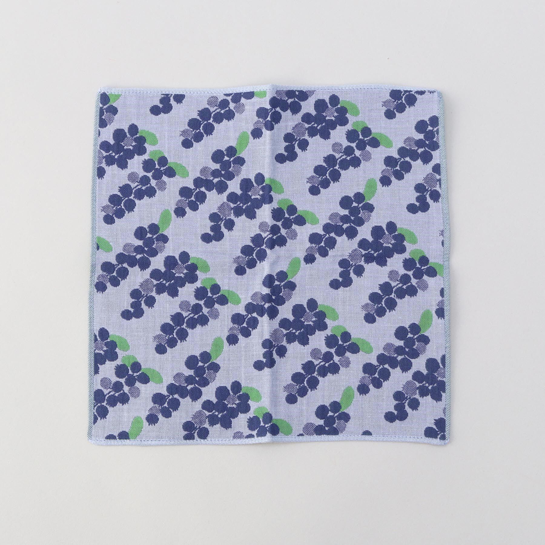 212 KITCHEN STORE「3重ガーゼはんかち ブルーベリー」|ハンカチ|