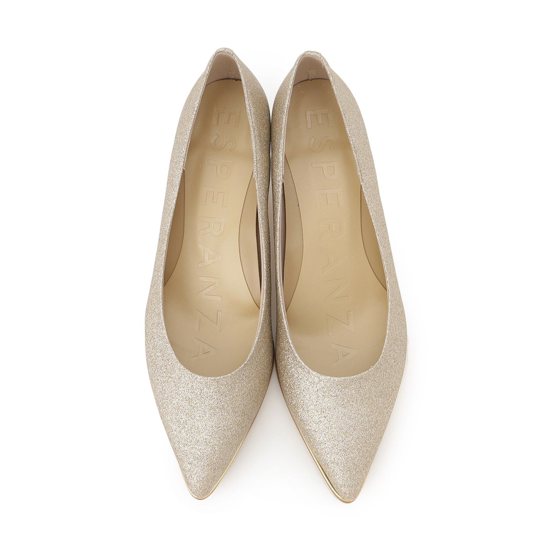 ESPERANZA「履きやすいパンプスヒール約5.5cm/グリッター」|パンプス|