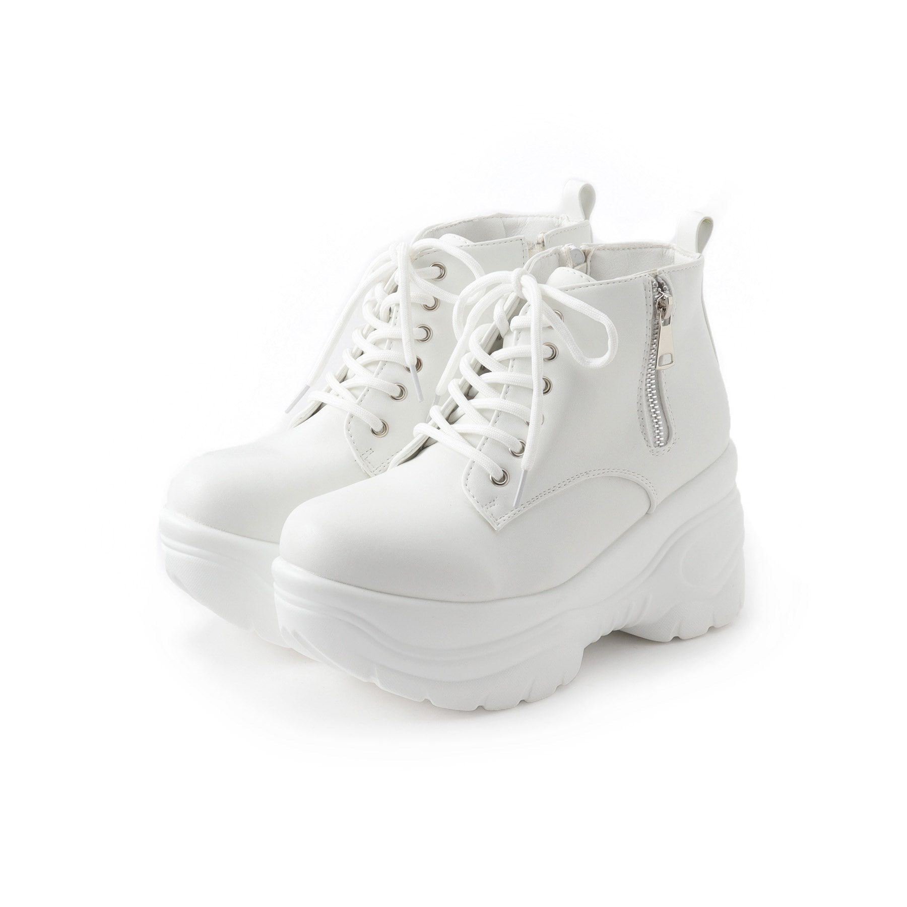 csT&P「厚底サイドジップスニーカー」|スニーカー|ホワイト(901)