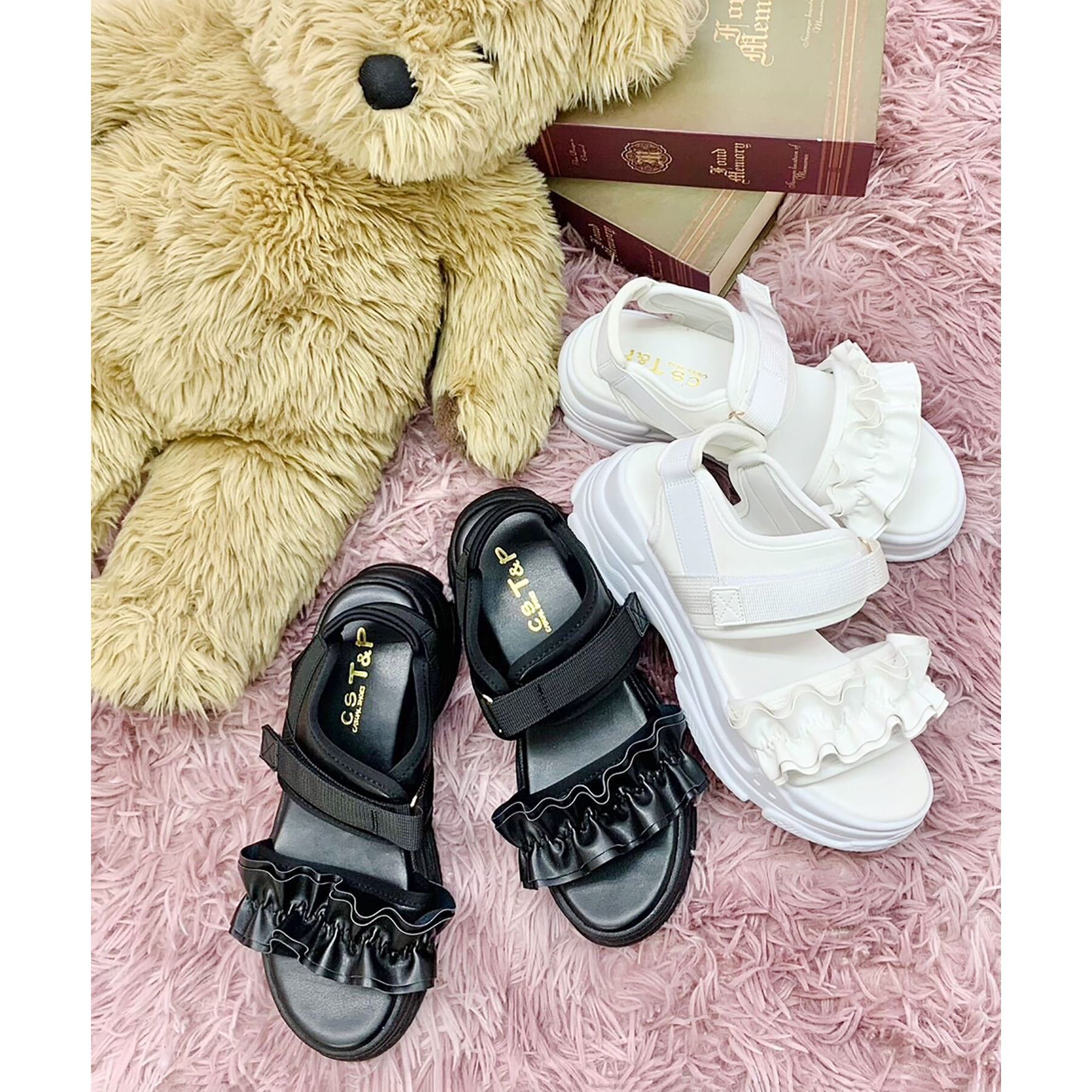 csT&P「厚底フリルスポサン」|サンダル|