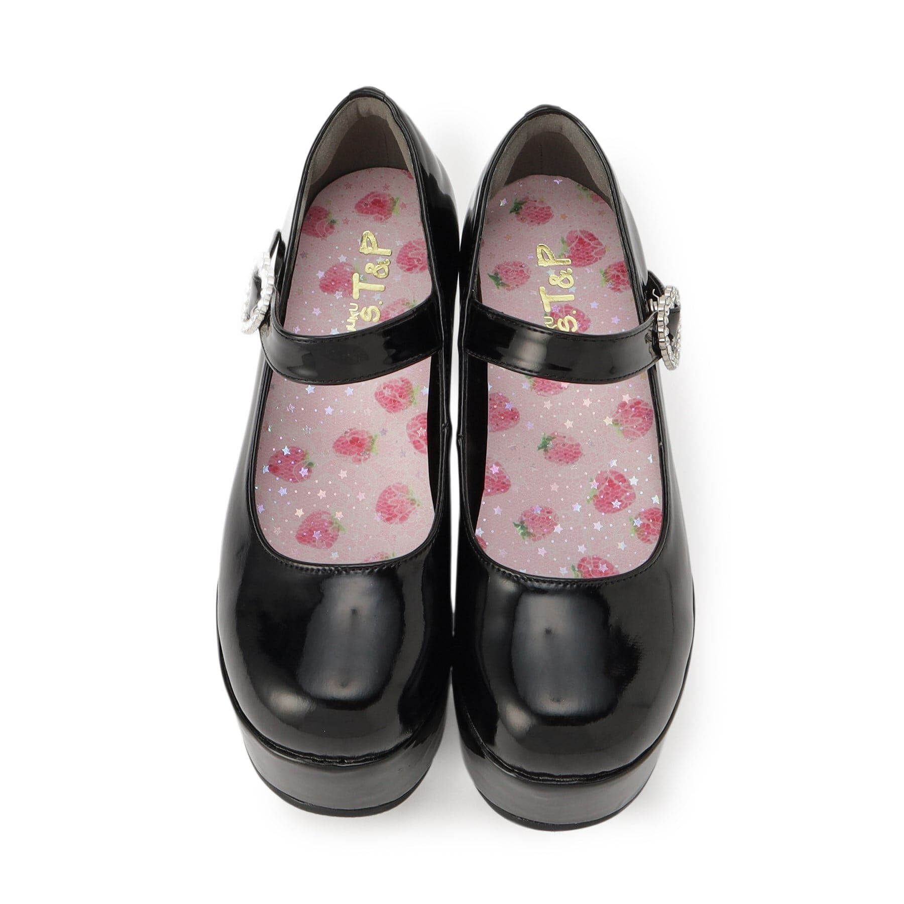 csT&P「キラキラハートバックルらくちんウエッジ厚底パンプス」|パンプス|