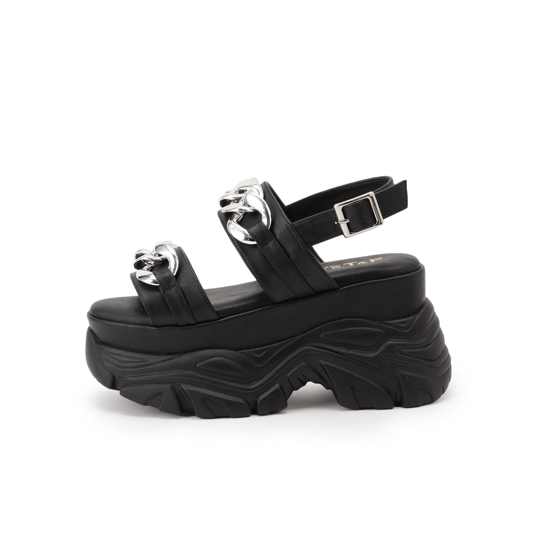 csT&P「ビックチェーン付き厚底サンダル」|サンダル|