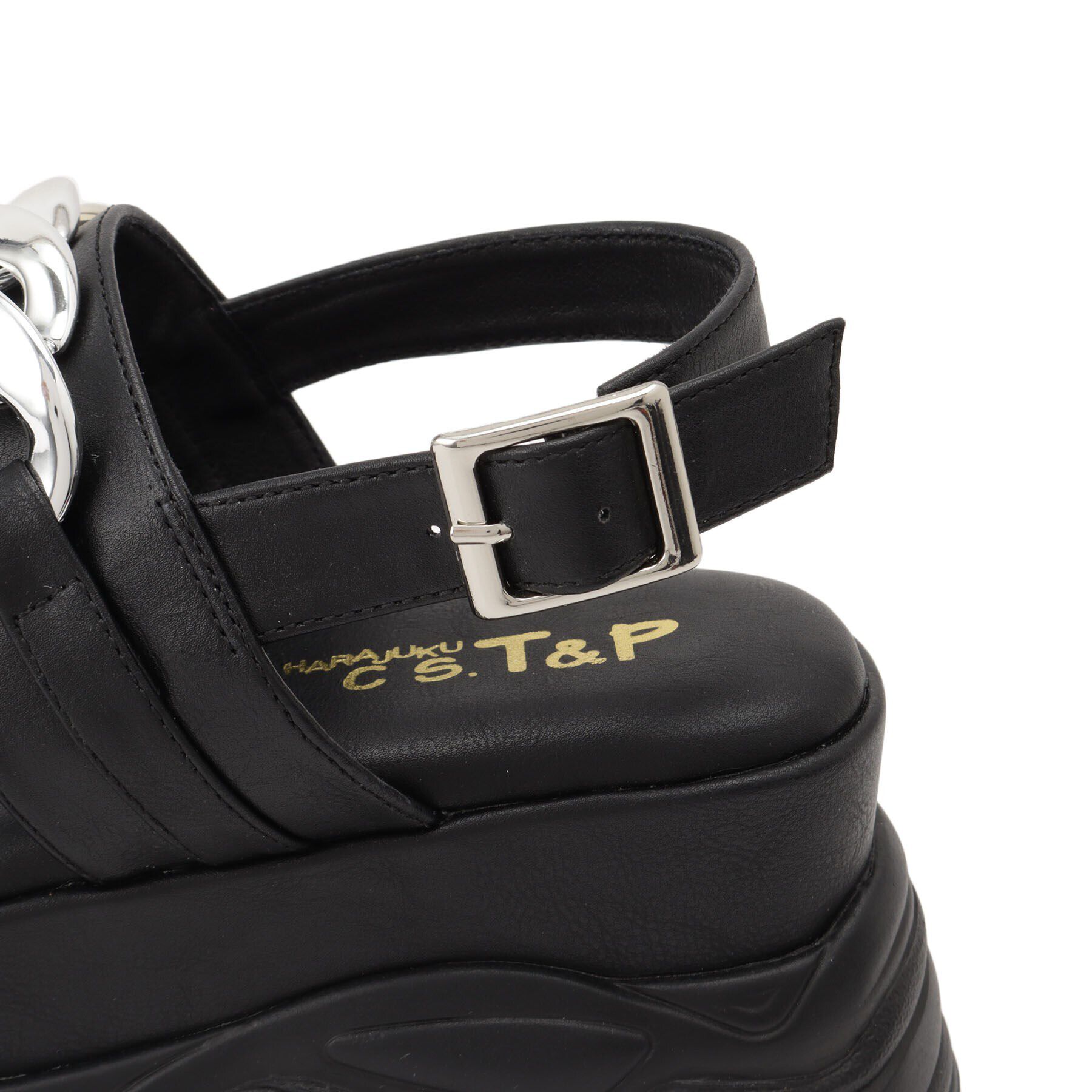 csT&P「ビックチェーン付き厚底サンダル」|サンダル|