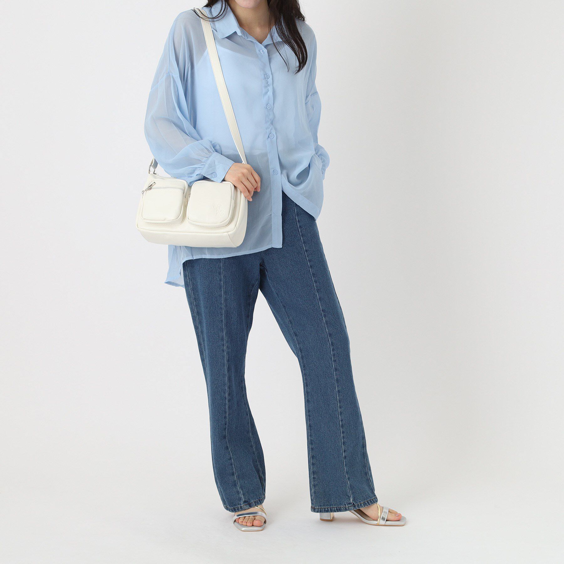 ESPERANZA「ゴールドラインプレートヒールミュール」|サンダル|