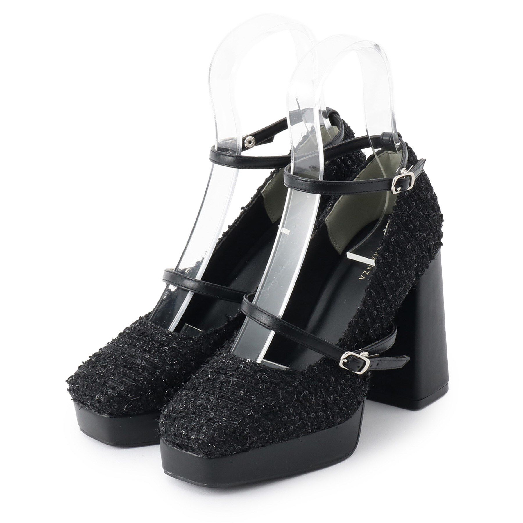 ESPERANZA「スクエアトゥダブルストラップ厚底パンプス」|パンプス|