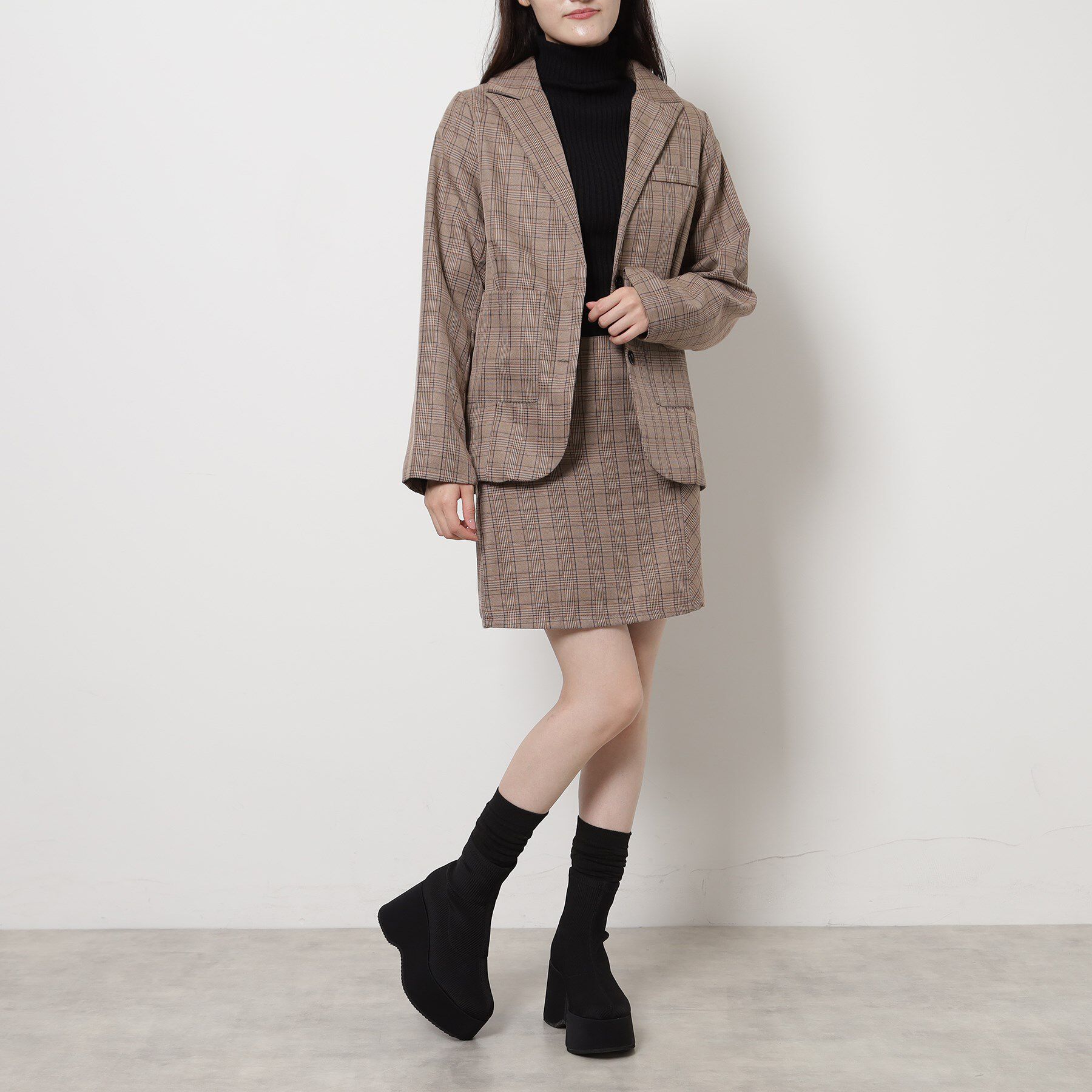 ESPERANZA「厚底ニットショートブーツ」|ショートブーツ|