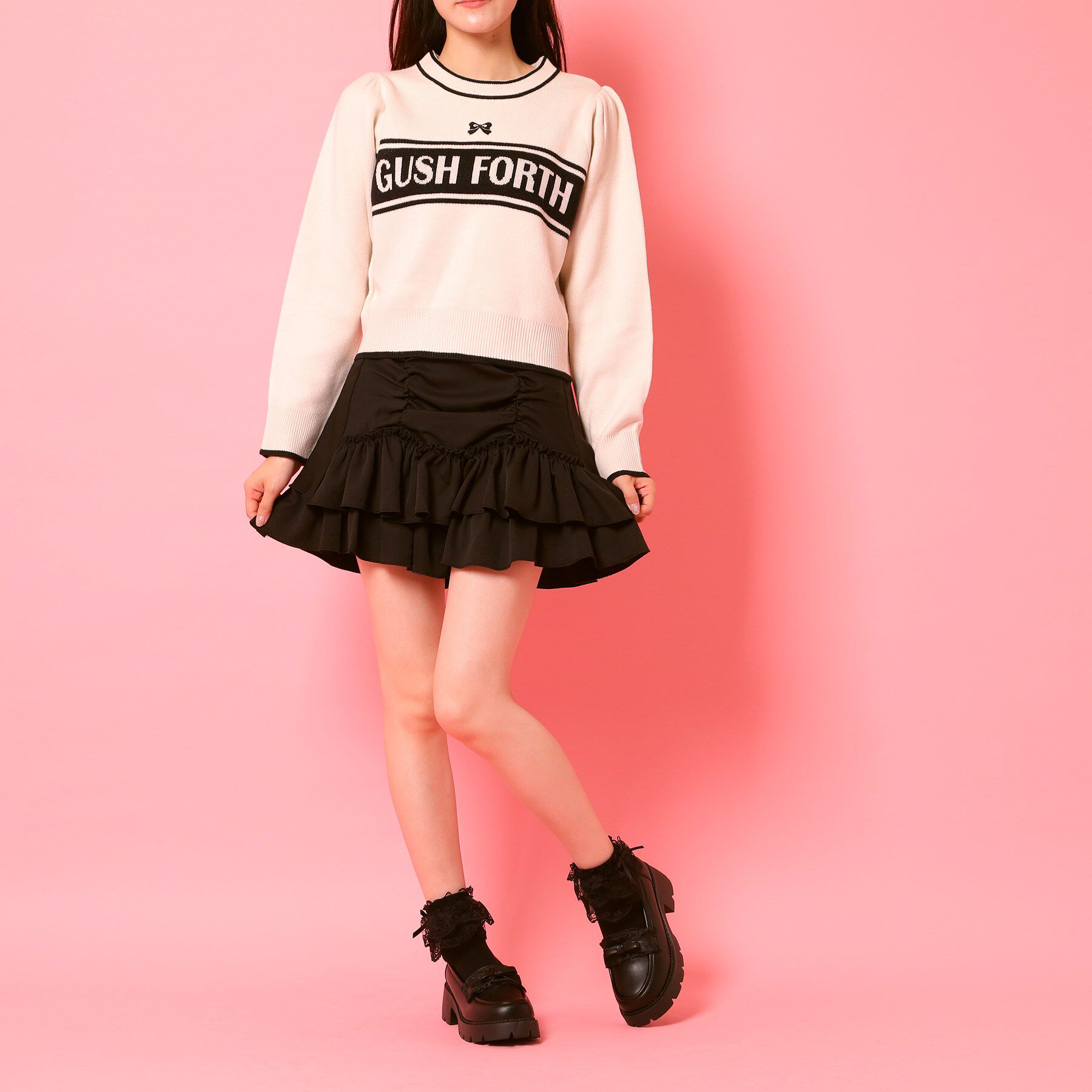 csT&P「フリル付きリボンローファー」|パンプス|